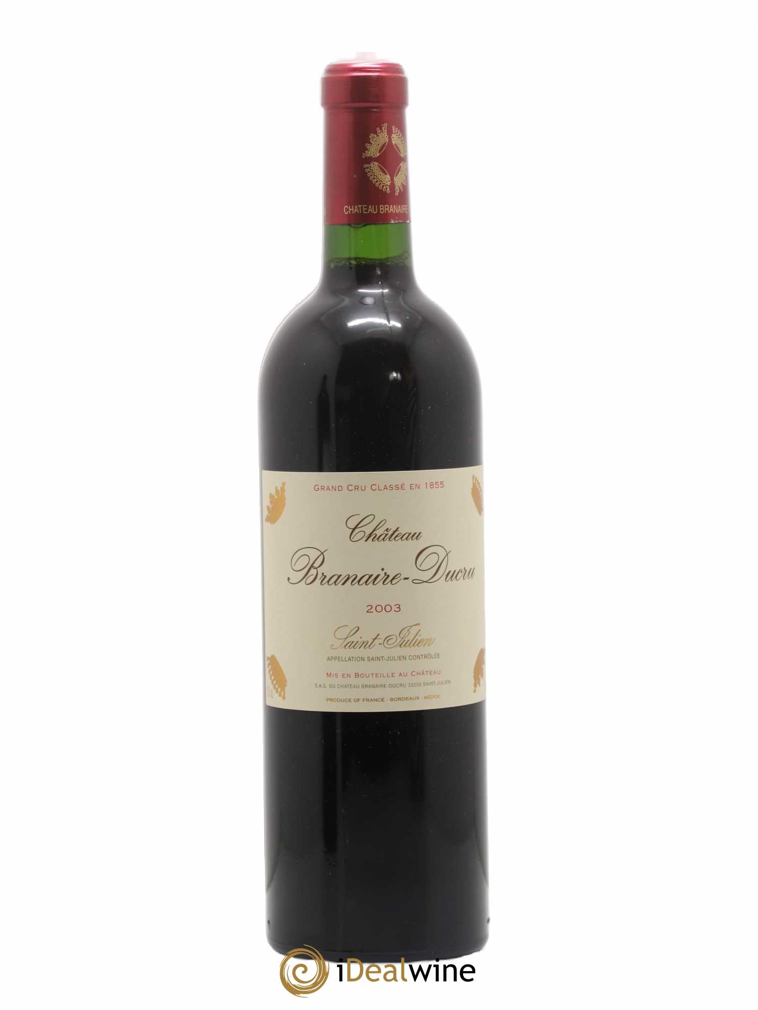 Château Branaire Ducru 4ème Grand Cru Classé 2003 - Lot de 1 bouteille - 0