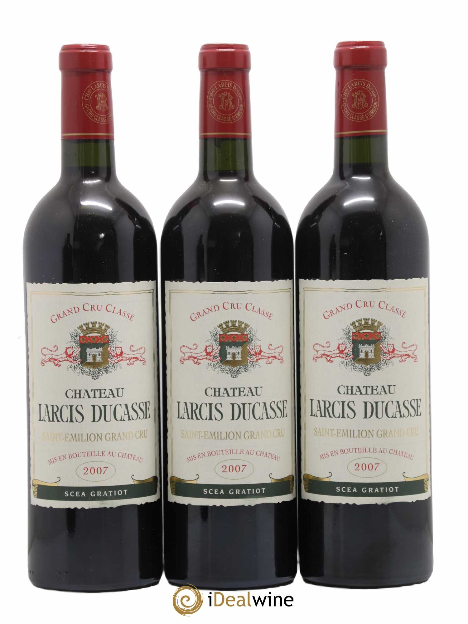 Château Larcis Ducasse 1er Grand Cru Classé B 2007 - Lot de 3 bouteilles - 0