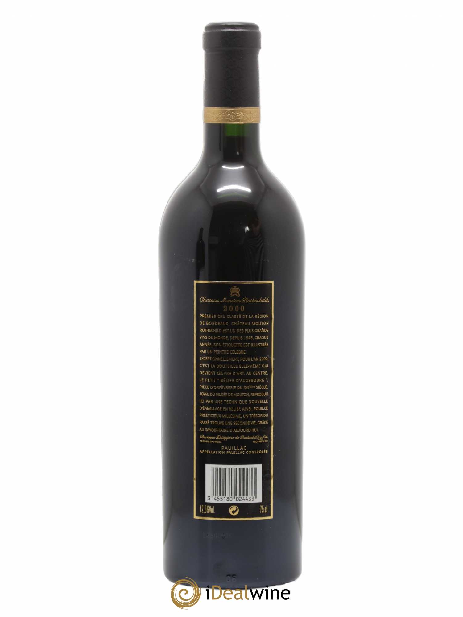 Château Mouton Rothschild 1er Grand Cru Classé 2000 - Lot de 1 bouteille - 1