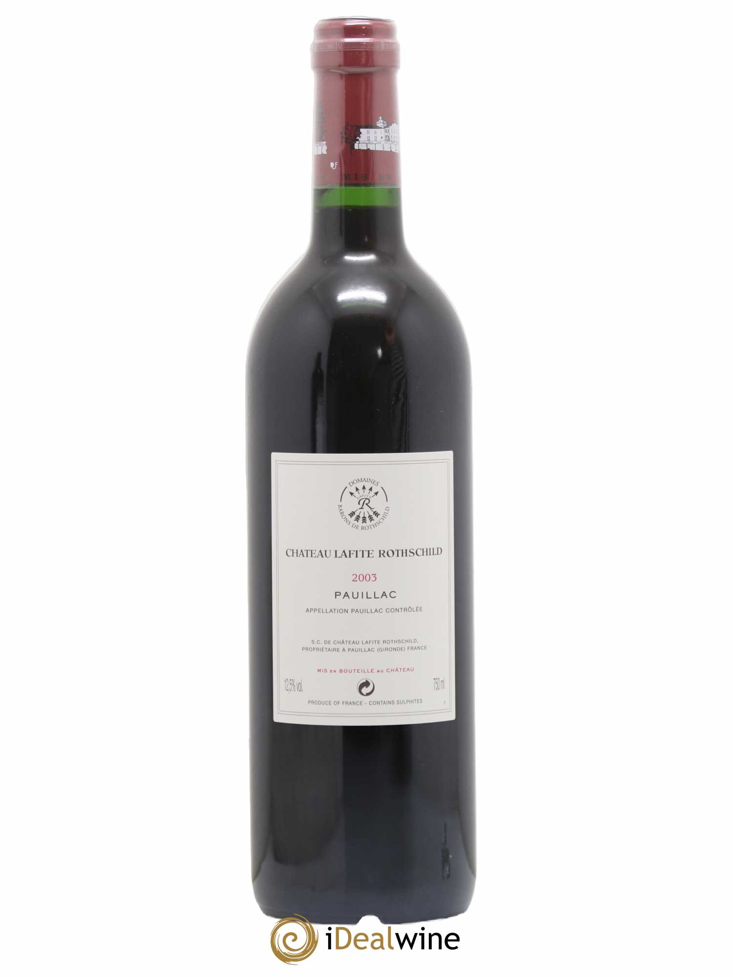 Château Lafite Rothschild 1er Grand Cru Classé 2003 - Lot de 1 bouteille - 1