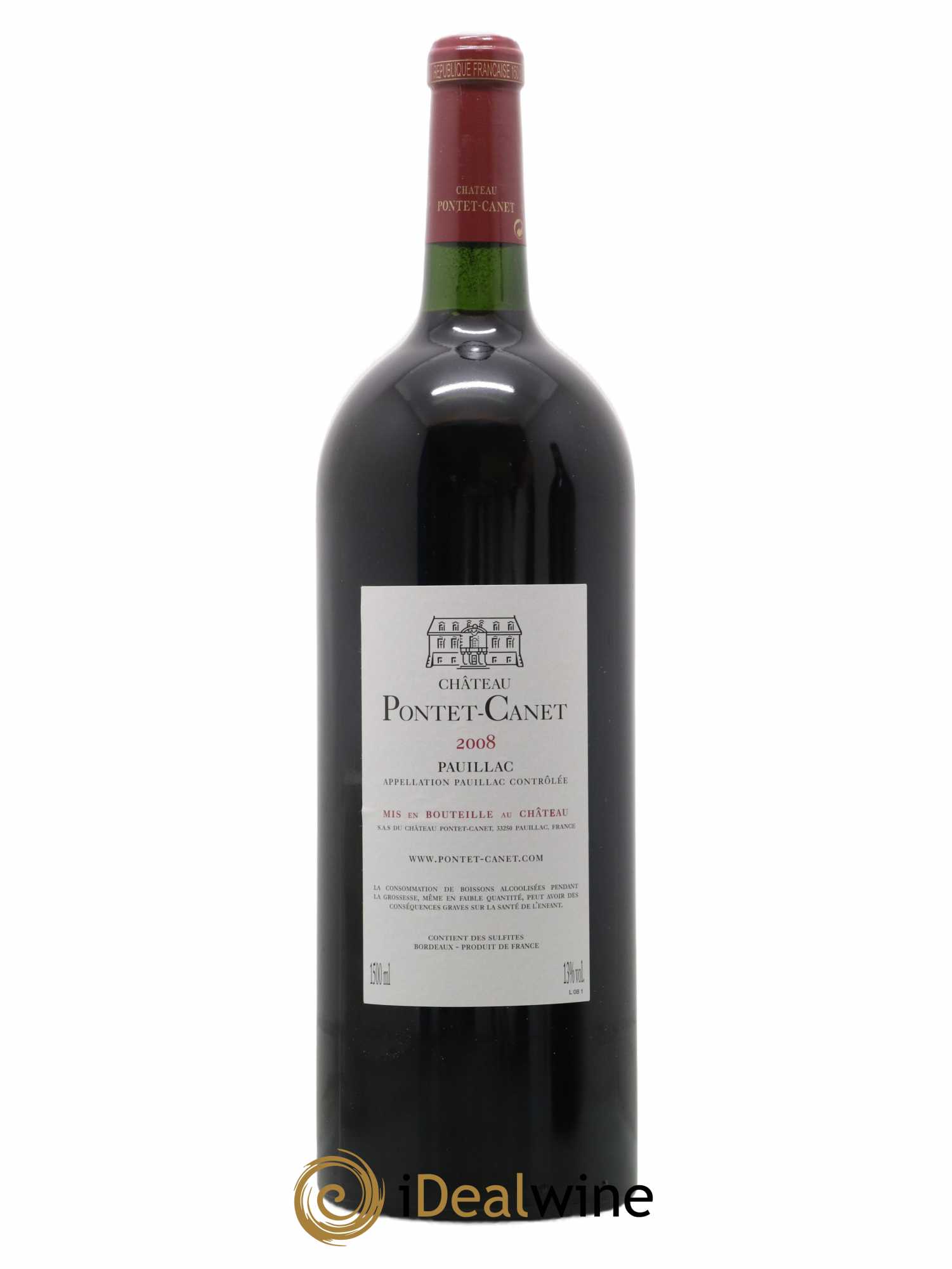 Château Pontet Canet 5ème Grand Cru Classé 2008 - Lot de 1 magnum - 1