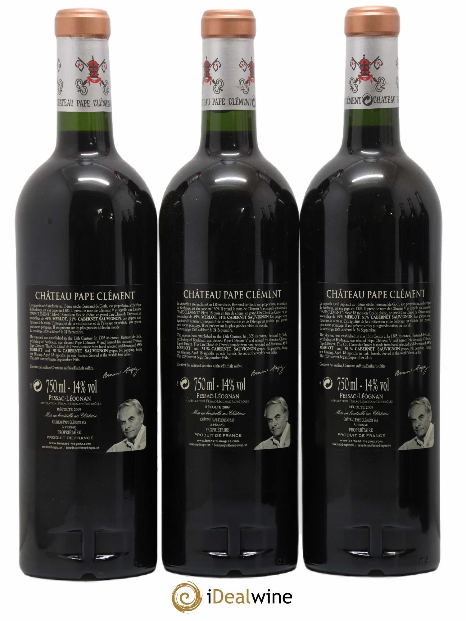 Château Pape Clément Cru Classé de Graves 2009 - Lot de 6 bouteilles - 2