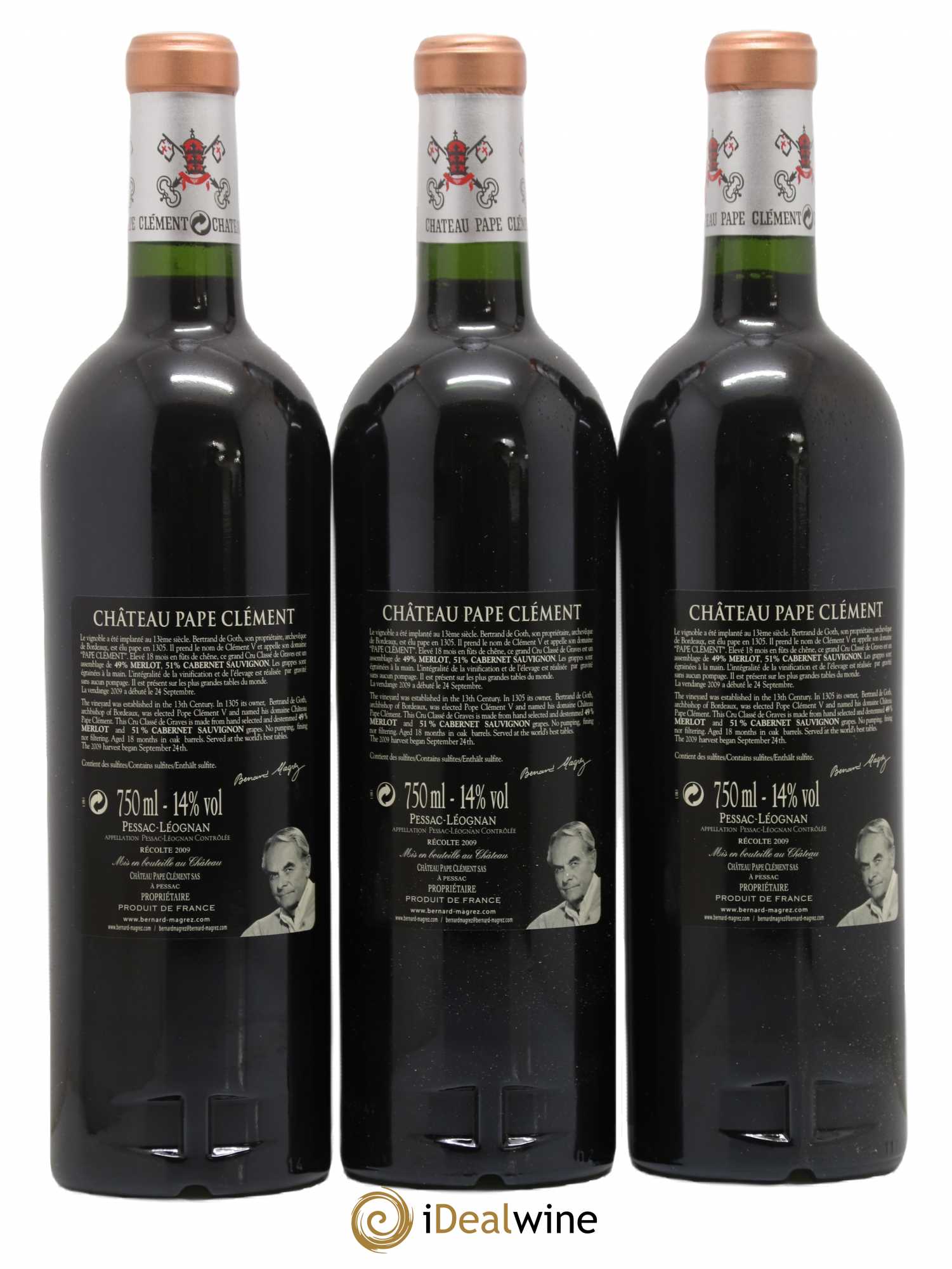 Château Pape Clément Cru Classé de Graves 2009 - Lot de 6 bouteilles - 4