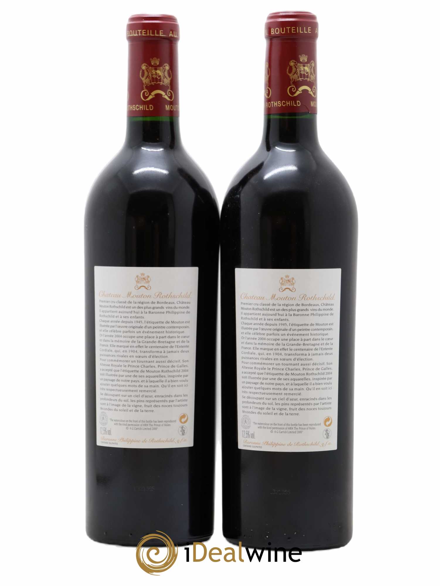 Château Mouton Rothschild 1er Grand Cru Classé 2004 - Lot de 2 bouteilles - 1