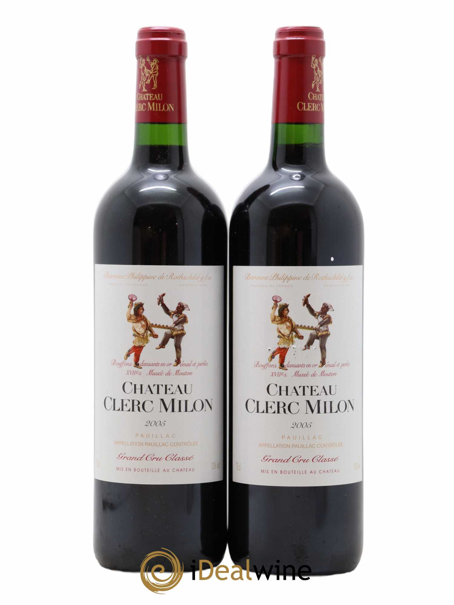Château Clerc Milon 5ème Grand Cru Classé 2005 - Lot de 2 bouteilles - 0