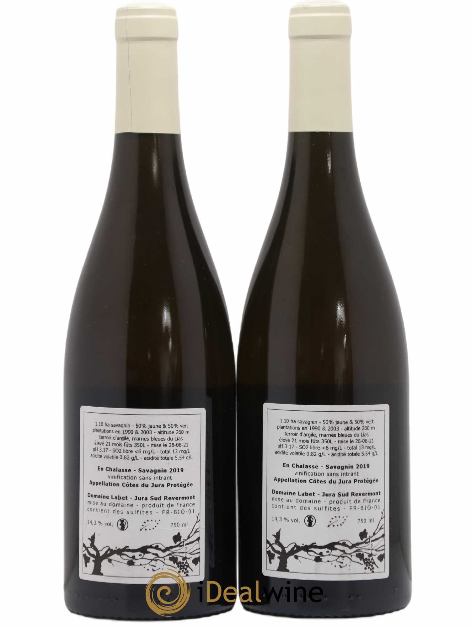 Côtes du Jura Fleur de Savagnin En Chalasse Romain - Julien - Charline Labet 2019 - Lot de 2 bouteilles - 1