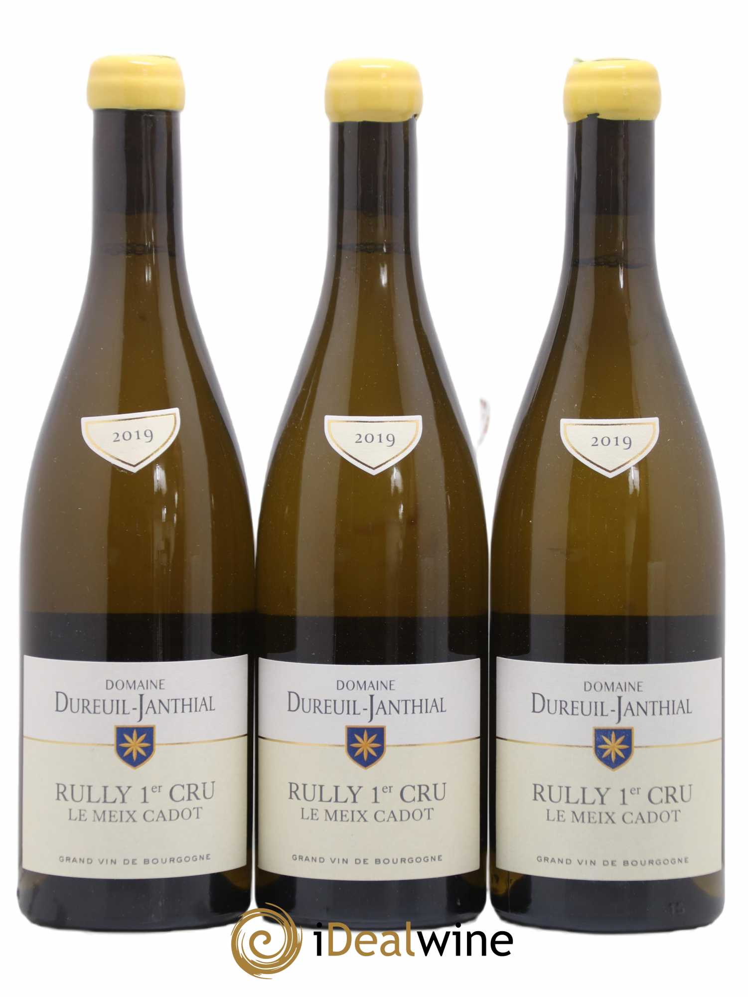 Rully 1er Cru Le Meix Cadot Vincent Dureuil-Janthial 2019 - Lot de 3 bouteilles - 0