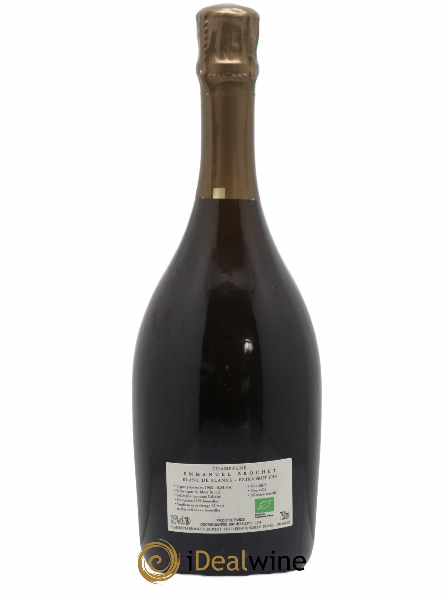 Blanc de Blancs Extra-Brut Les Hauts Chardonnays Emmanuel Brochet 2014 - Lot of 1 bottle - 1