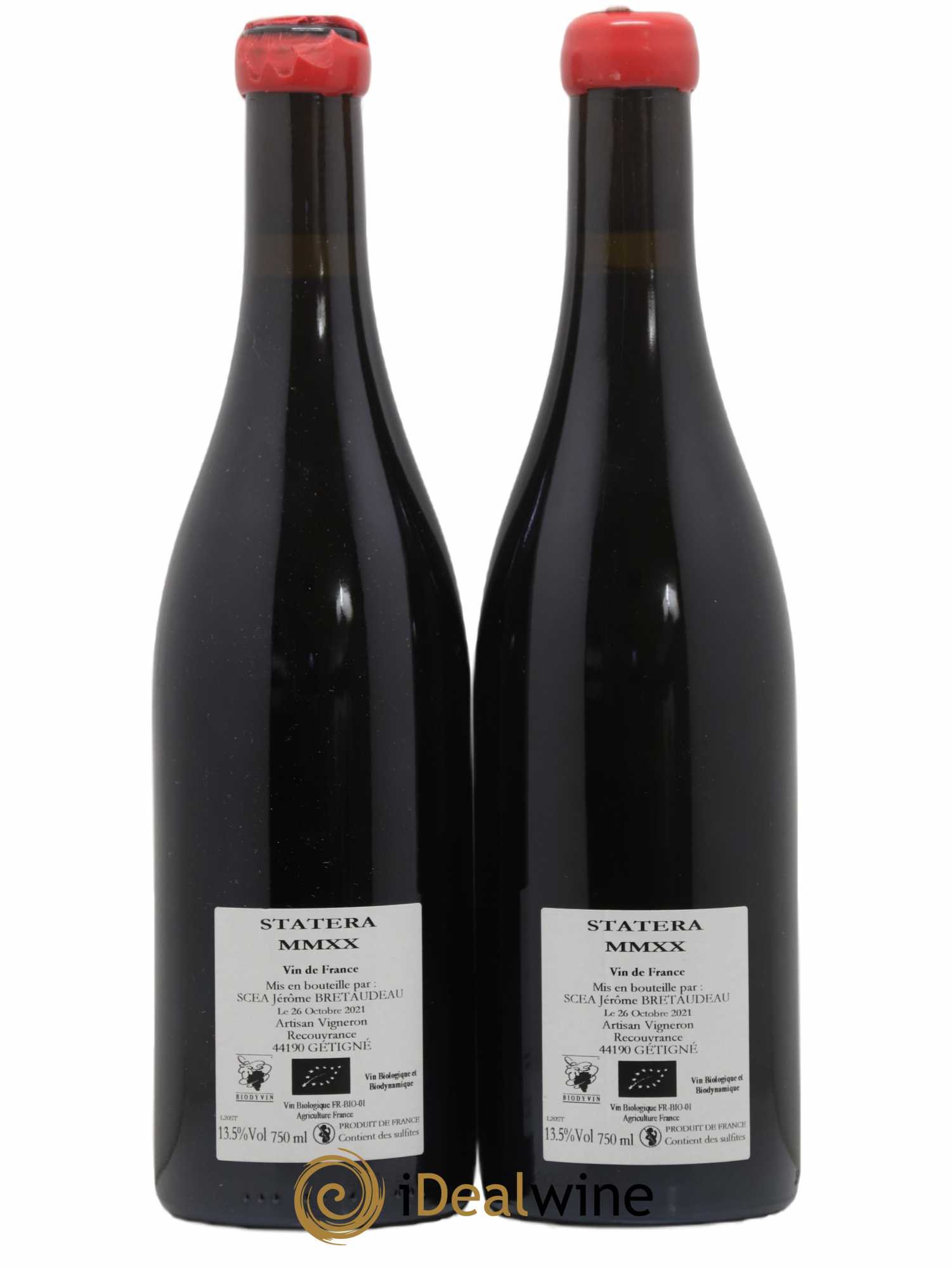 Vin de France Statera Jérôme Bretaudeau - Domaine de Bellevue 2020 - Lot de 2 bouteilles - 1