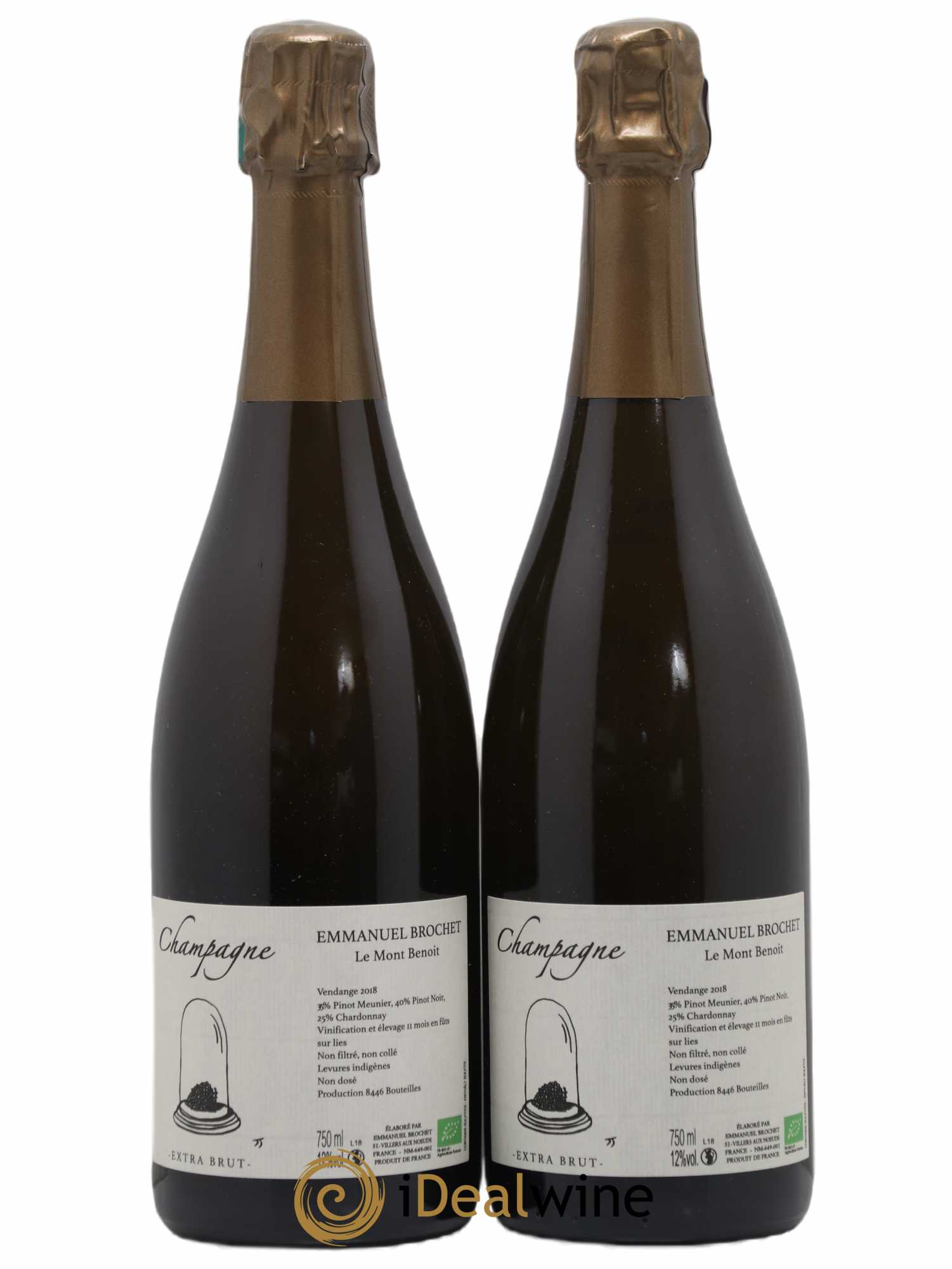 Le Mont Benoit Extra-Brut Emmanuel Brochet 2018 - Lot de 2 bouteilles - 0