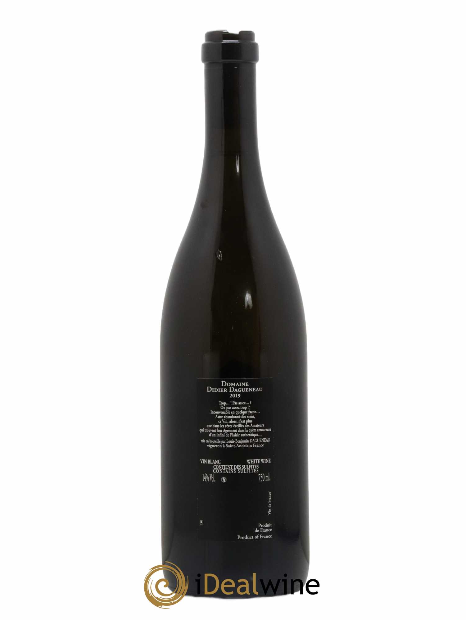 Vin de France (anciennement Pouilly-Fumé) Silex Dagueneau (Domaine Didier - Louis-Benjamin) 2019 - Lot de 1 bouteille - 1