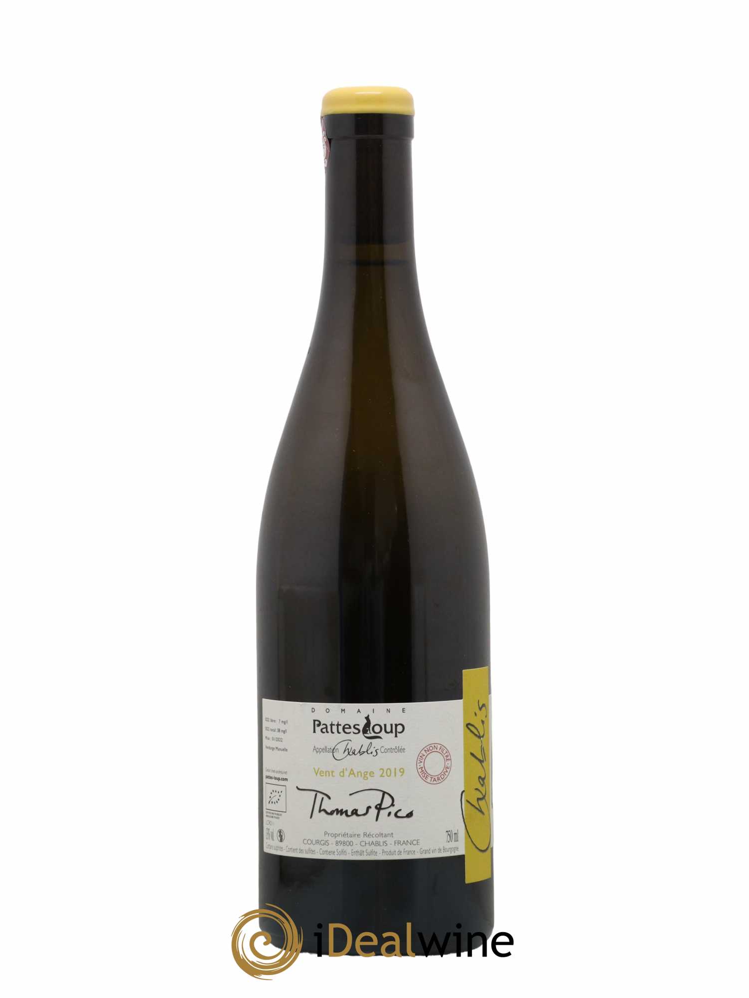 Chablis Vent d'Ange Pattes Loup (Domaine) 2019 - Lot de 1 bouteille - 1