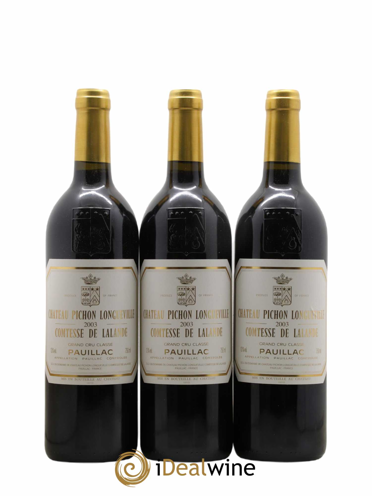 Château Pichon Longueville Comtesse de Lalande 2ème Grand Cru Classé 2003 - Lot de 3 bouteilles - 0