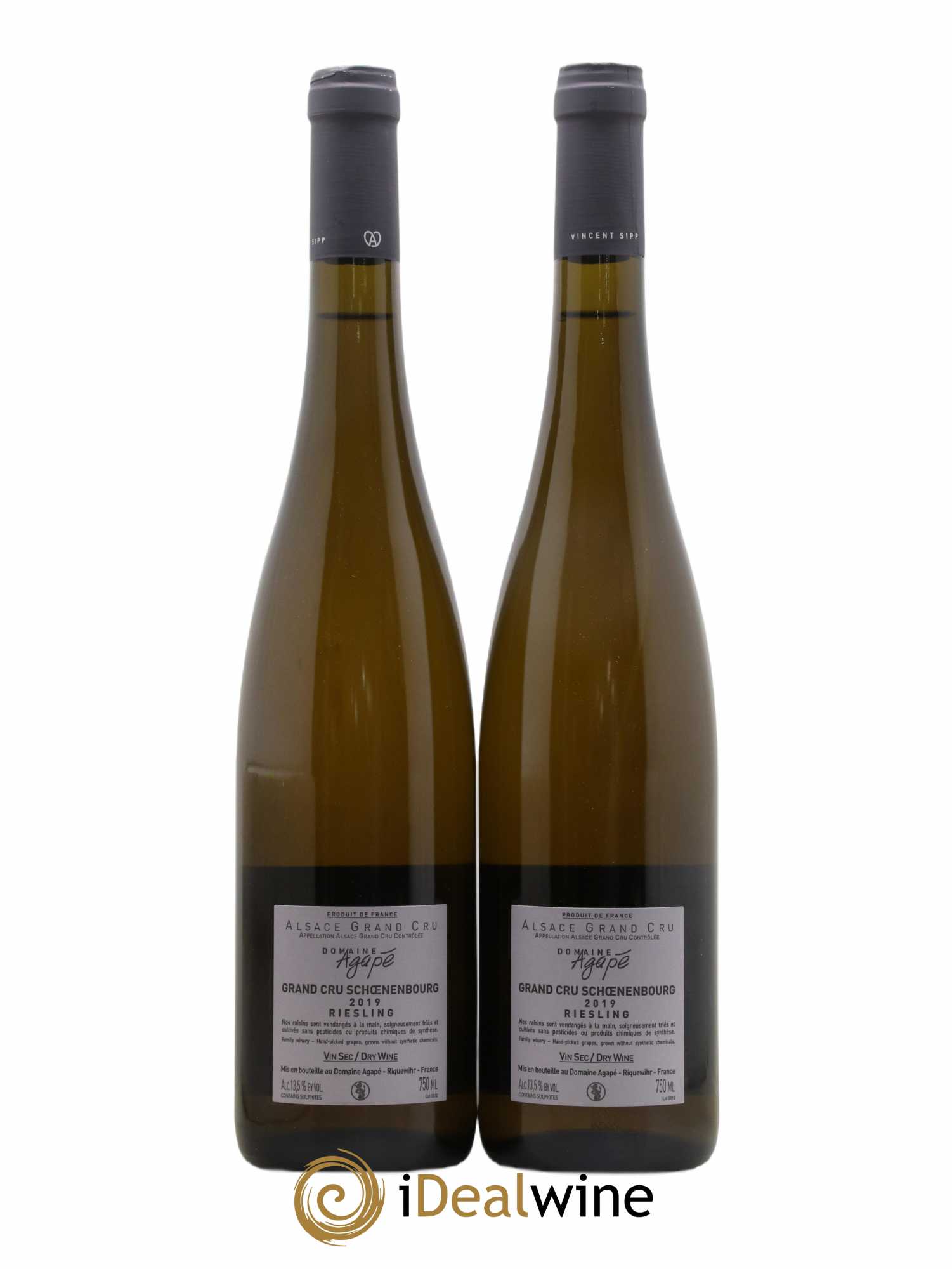 Alsace Riesling Grand Cru Schoenenburg Domaine Agapé 2019 - Posten von 2 Flaschen - 1