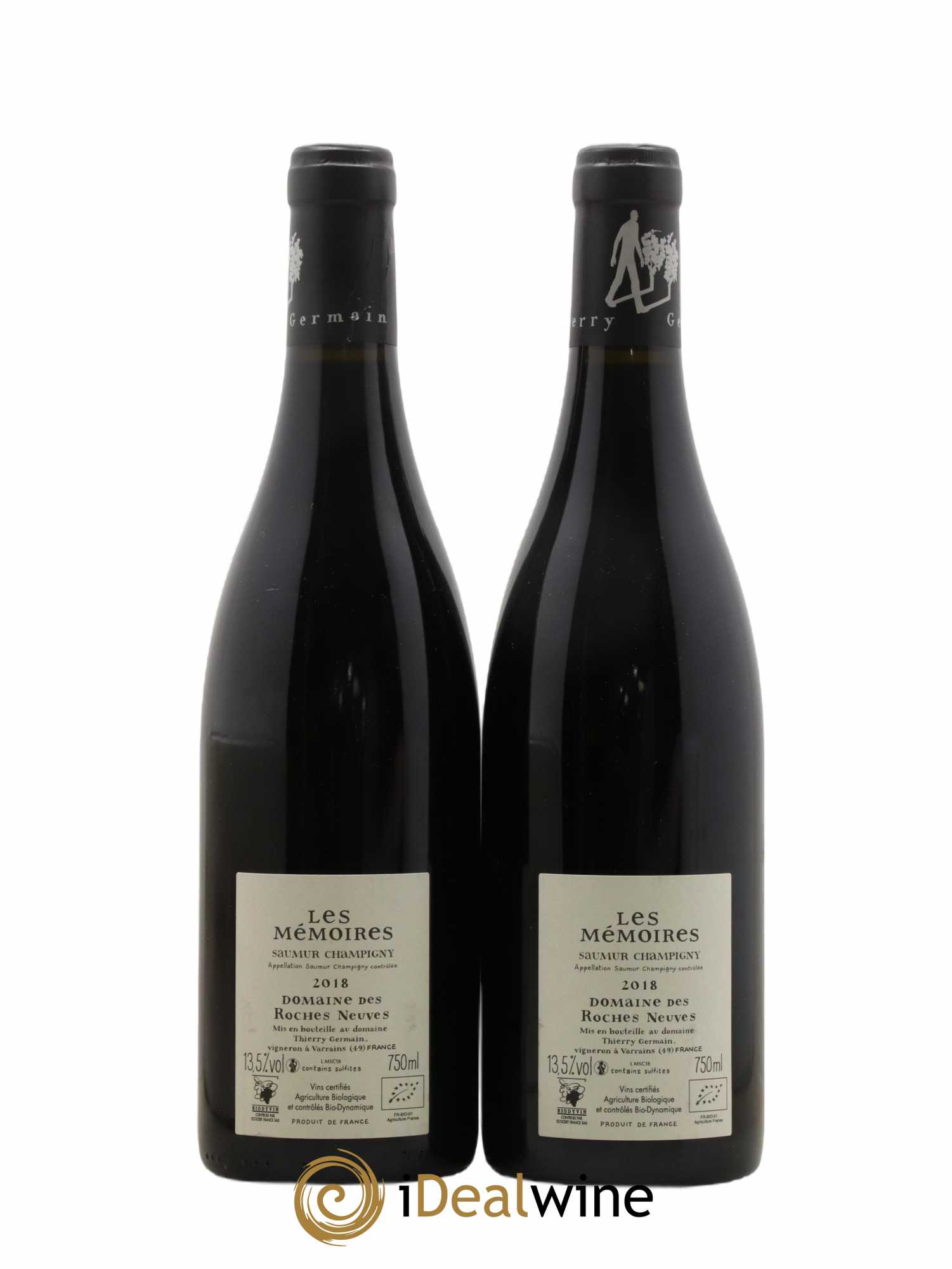 Saumur-Champigny Les Mémoires Domaine des Roches Neuves - Thierry Germain 2018 - Lotto di 2 bottiglie - 1