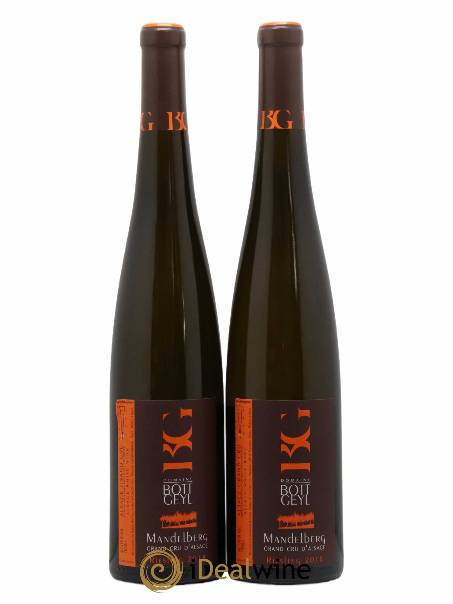Alsace Riesling Grand Cru Mandelberg Bott Geyl 2018 - Lot de 2 bouteilles - 0