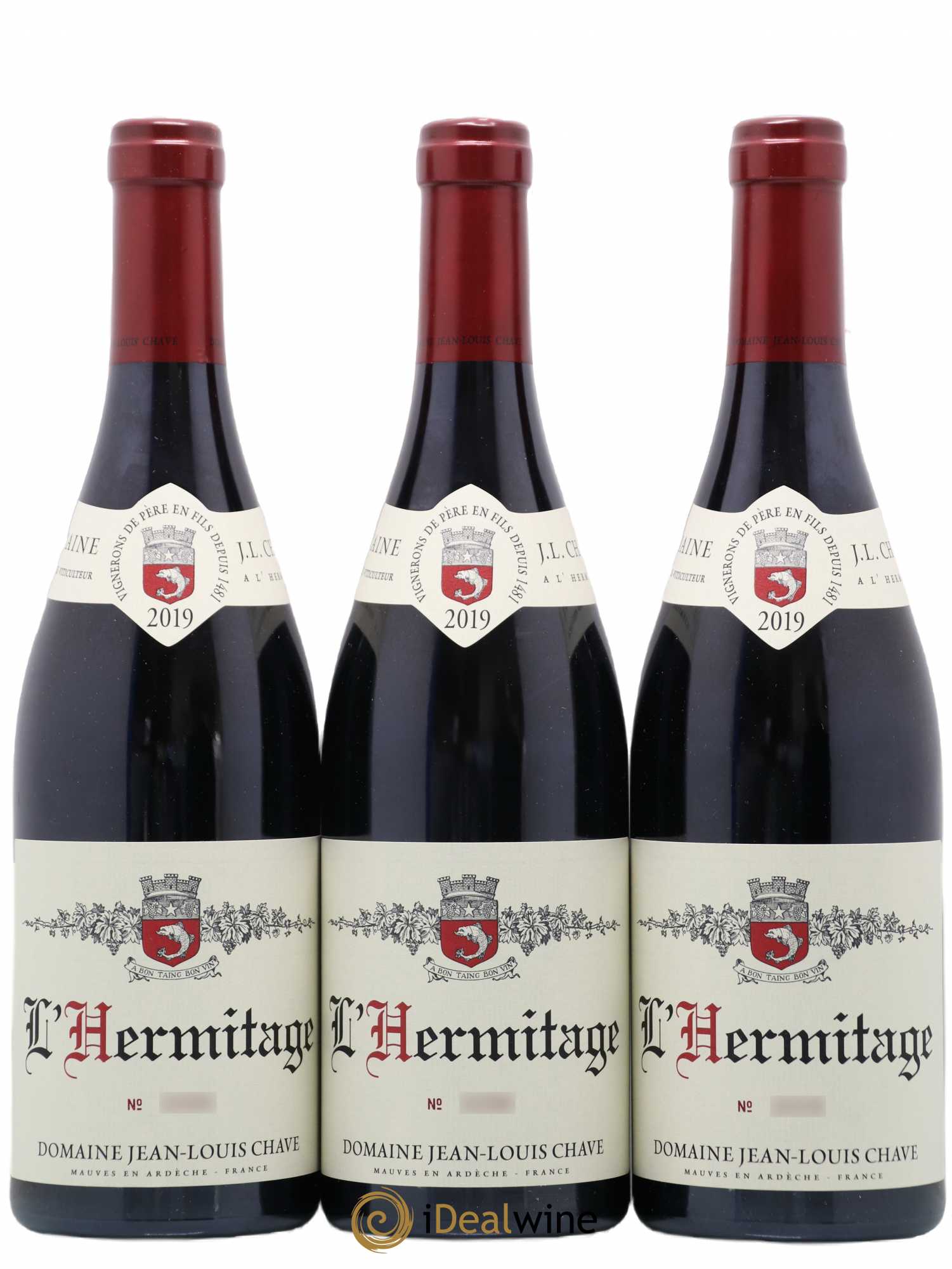 Hermitage Jean-Louis Chave 2019 - Lot de 3 bouteilles - 0