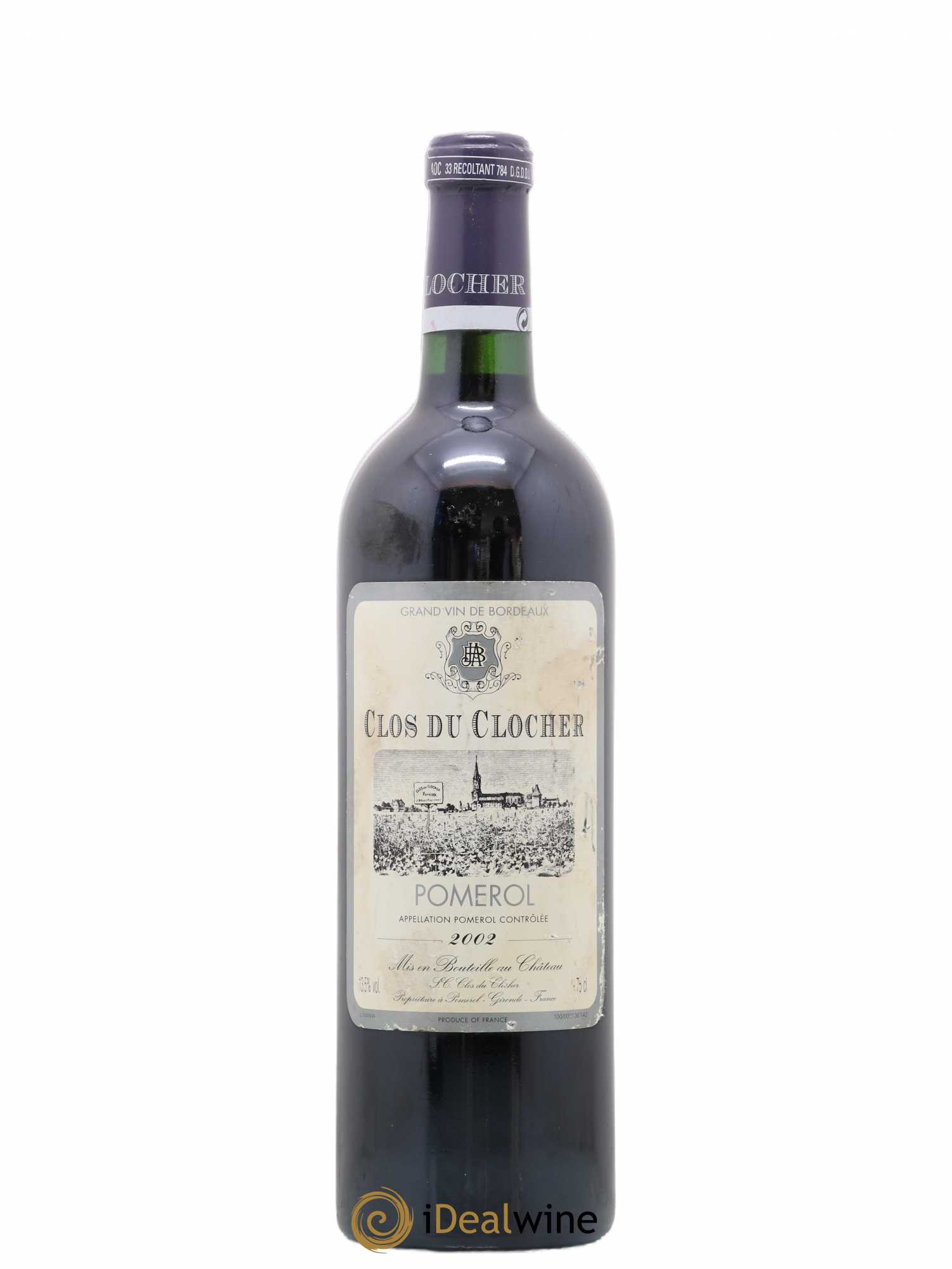 Clos du Clocher 2002 - Lot de 1 bouteille - 0
