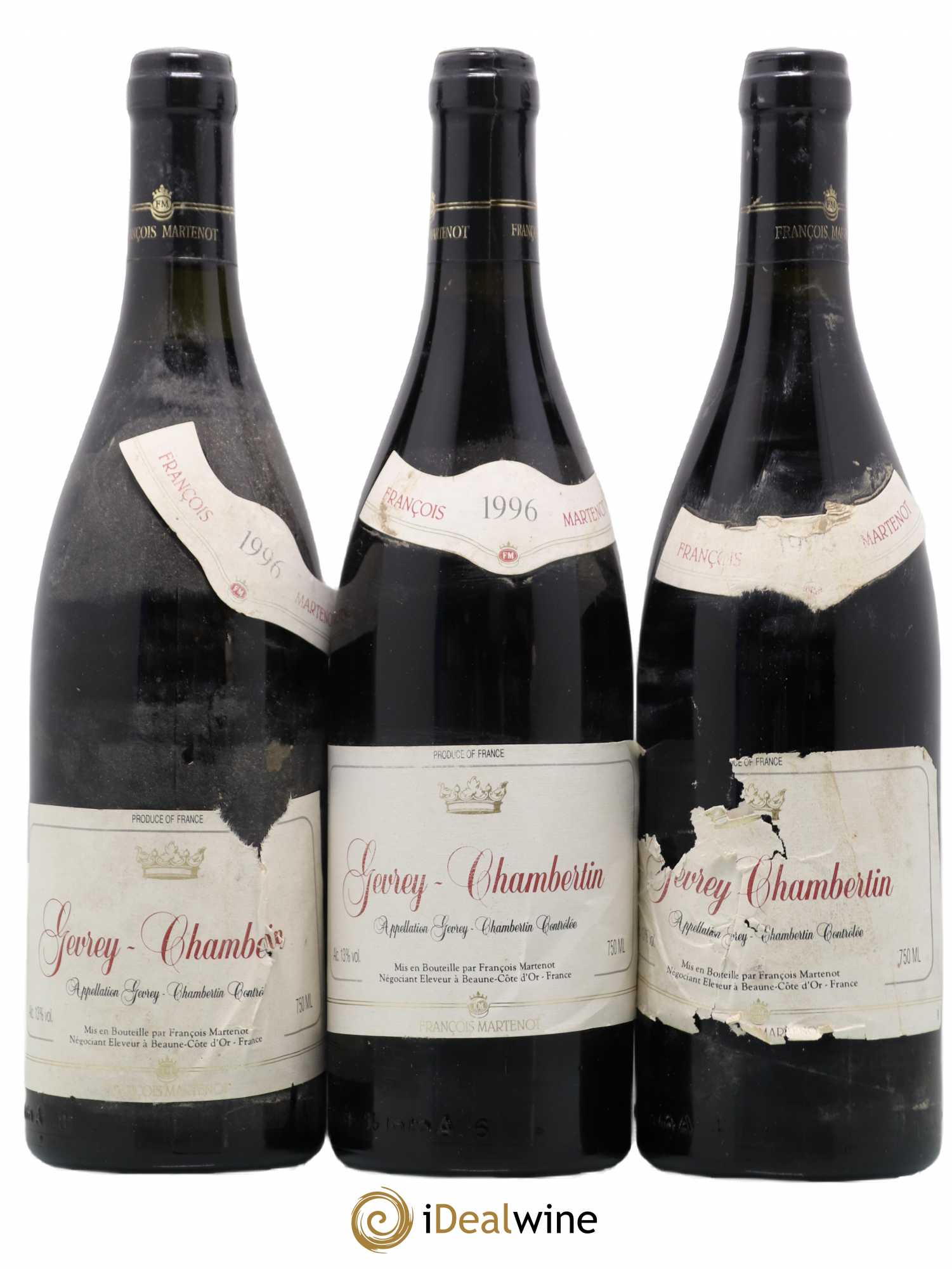 Gevrey-Chambertin Martenot 1996 - Lot de 3 bouteilles - 0