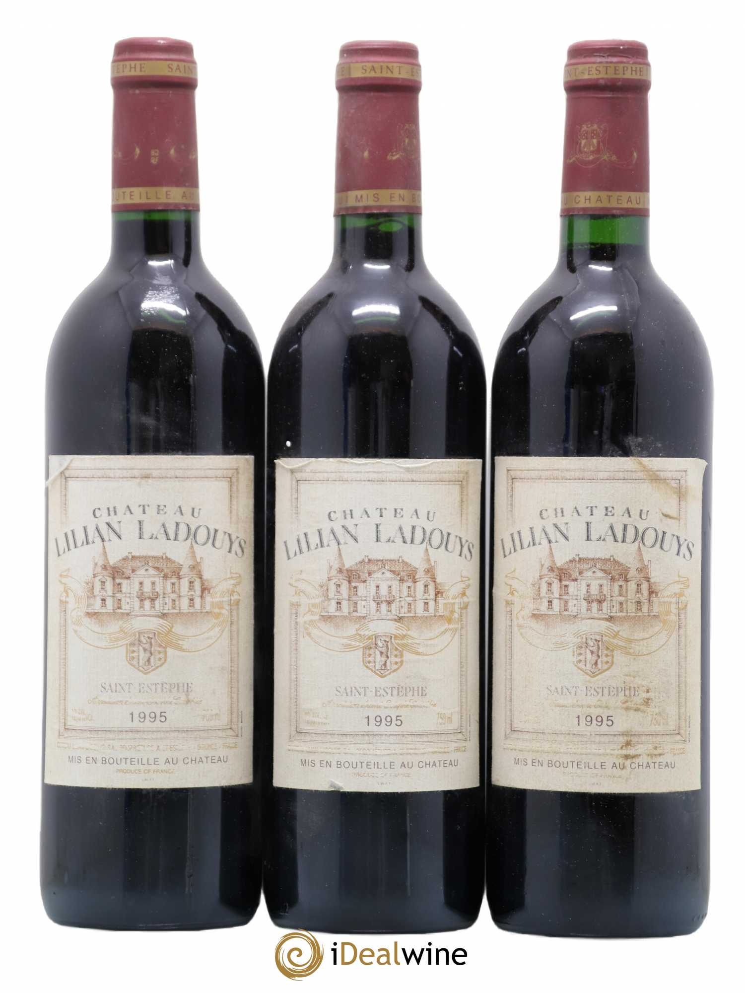 Château Lilian Ladouys Cru Bourgeois 1995 - Lot de 3 bouteilles - 0