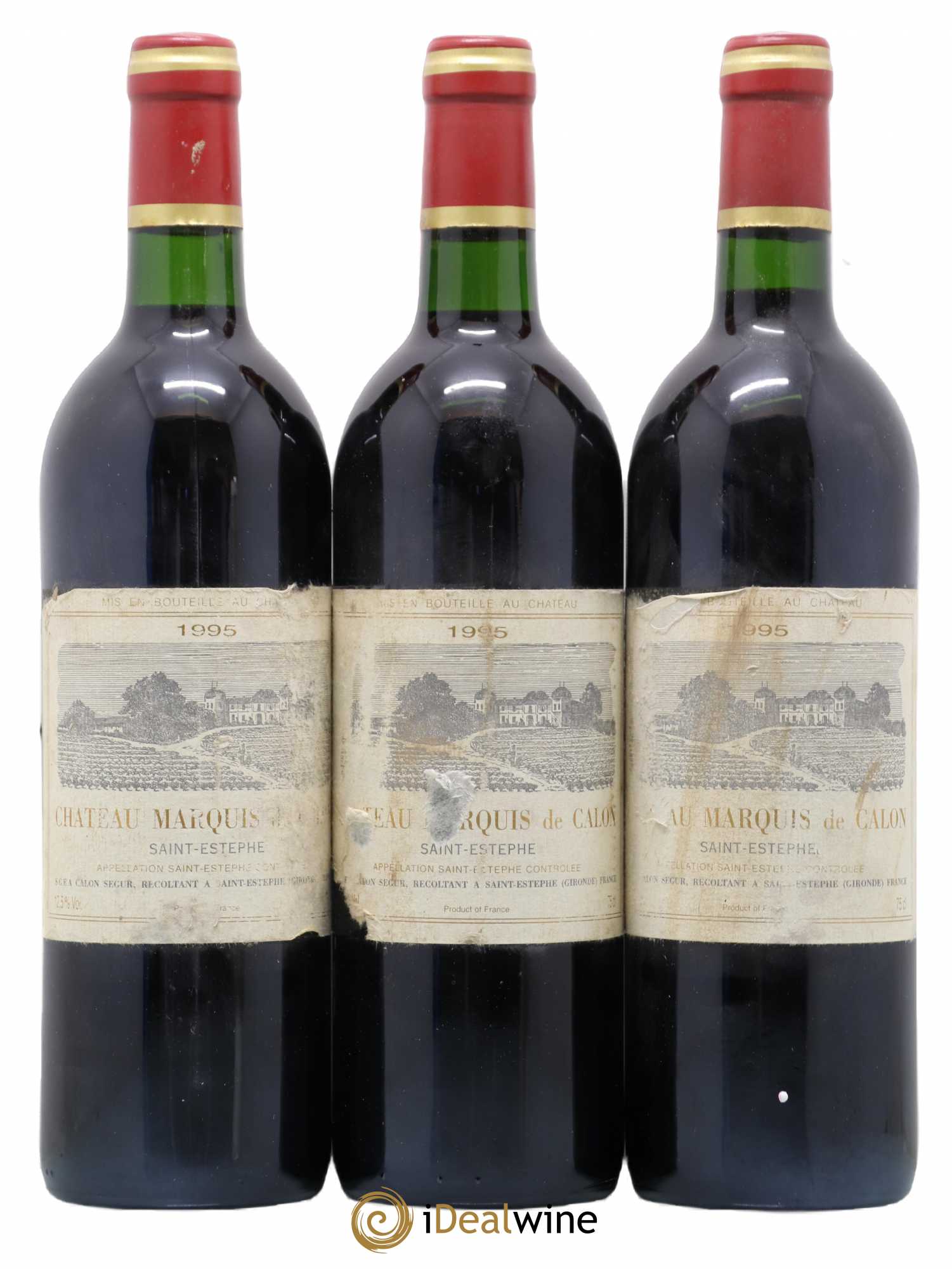 Marquis de Calon Second Vin 1995 - Lot de 3 bouteilles - 0
