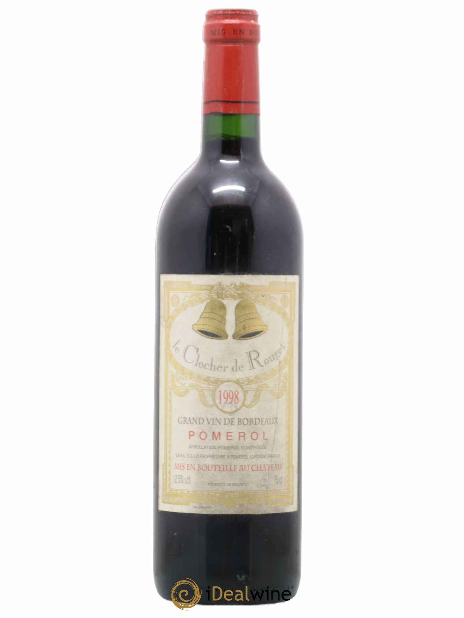 Pomerol Le Clocher De Rouget 1998 - Lot de 1 bouteille - 0