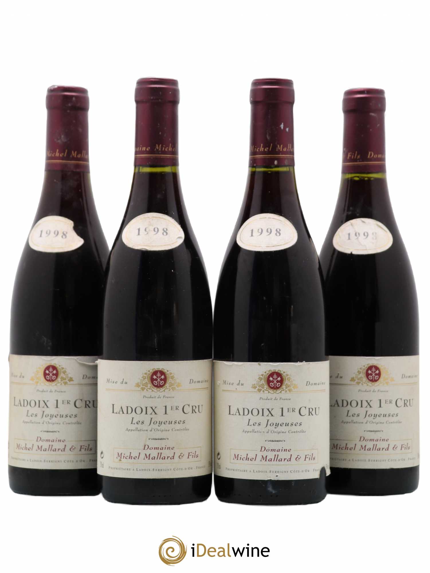 Ladoix 1er Cru Les Joyeuses Mallard (sans prix de réserve) 1998 - Posten von 4 Flaschen - 0