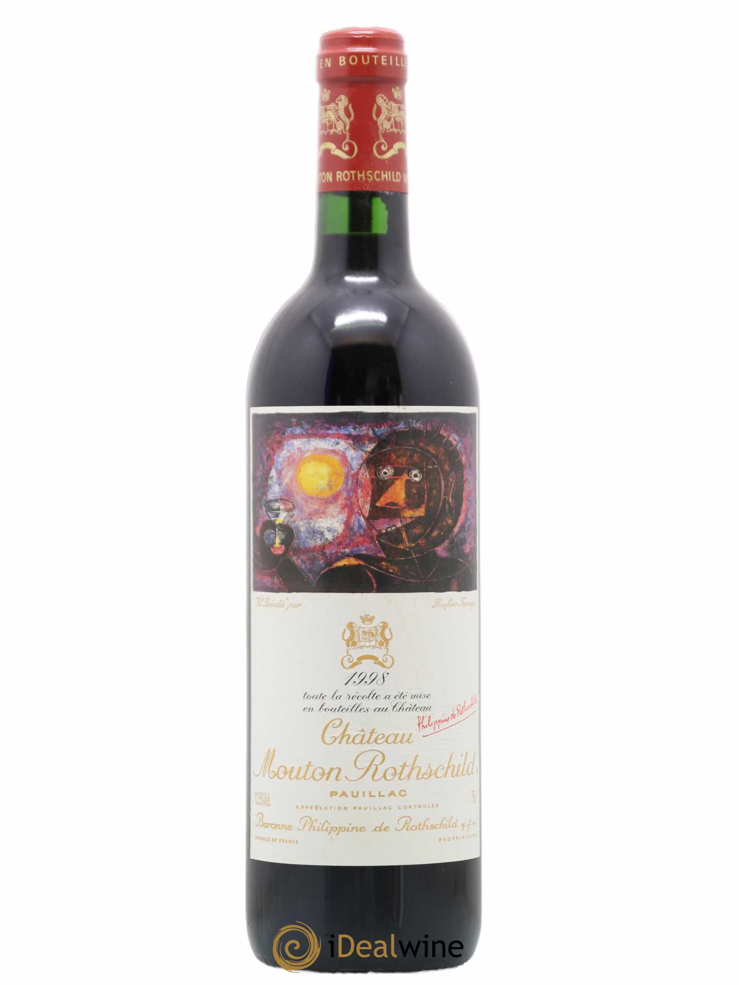 Château Mouton Rothschild 1er Grand Cru Classé 1998 - Lot de 1 bouteille - 0