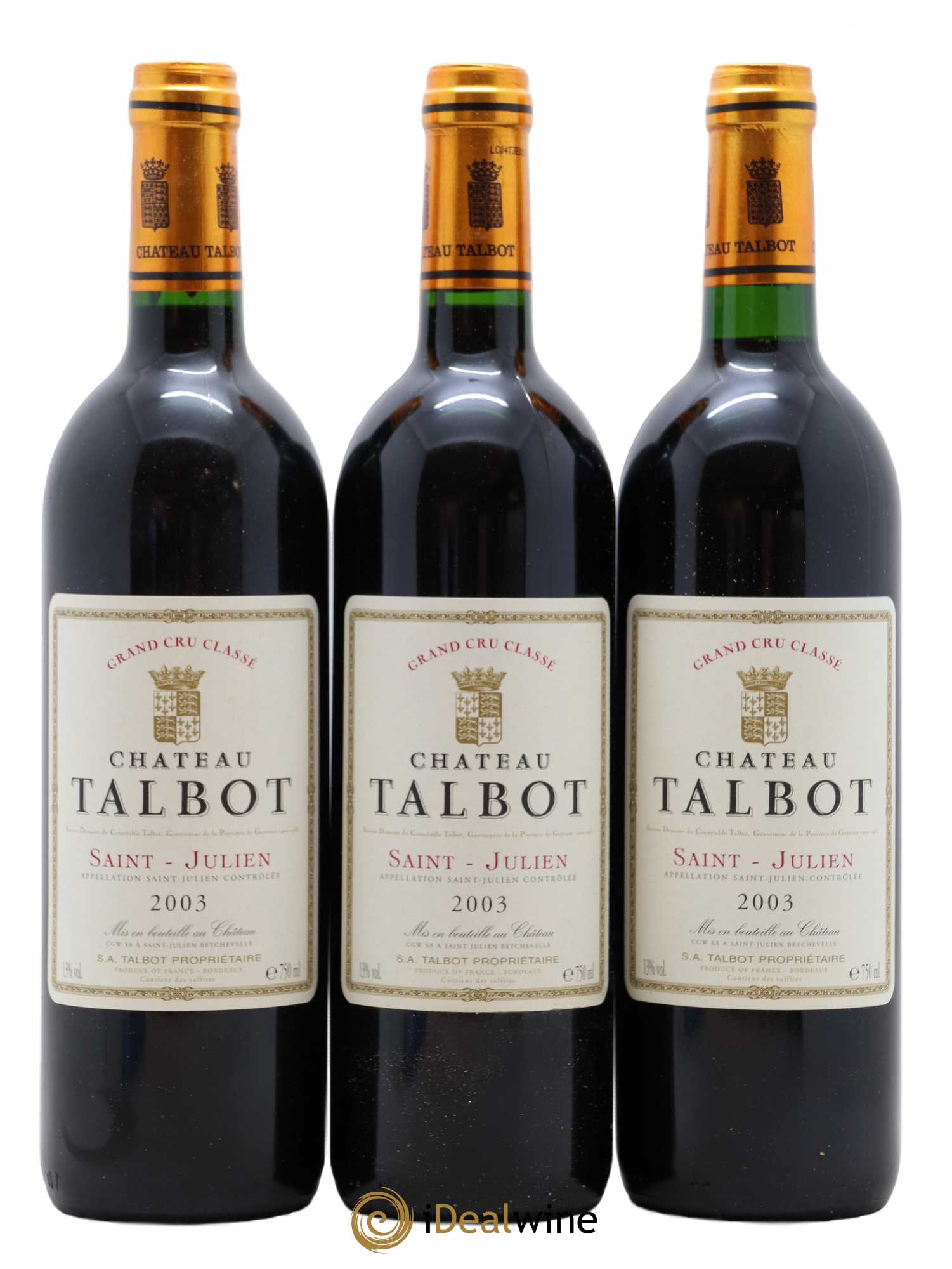 Château Talbot 4ème Grand Cru Classé 2003 - Lot de 12 bouteilles - 2