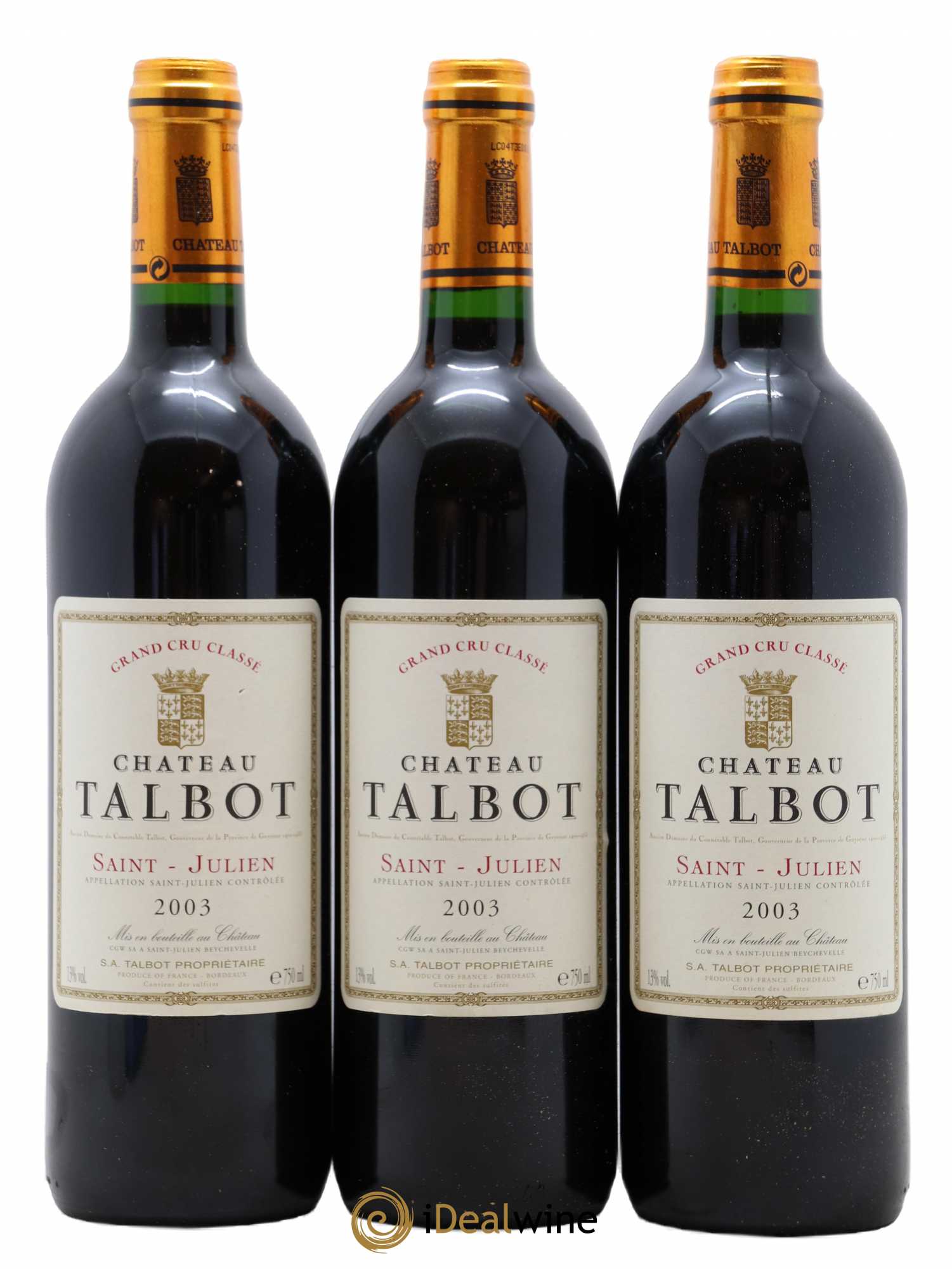 Château Talbot 4ème Grand Cru Classé 2003 - Lot de 12 bouteilles - 3