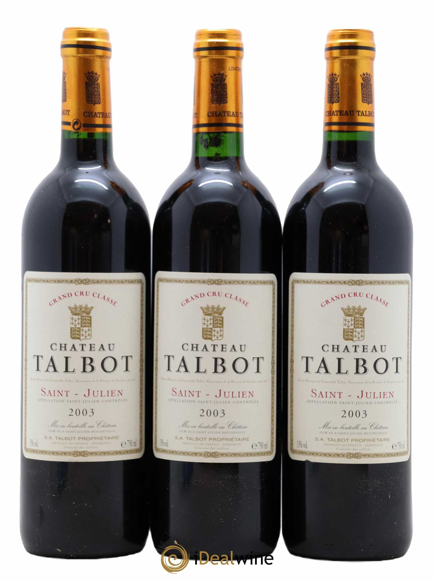 Château Talbot 4ème Grand Cru Classé 2003 - Lot de 12 bouteilles - 4