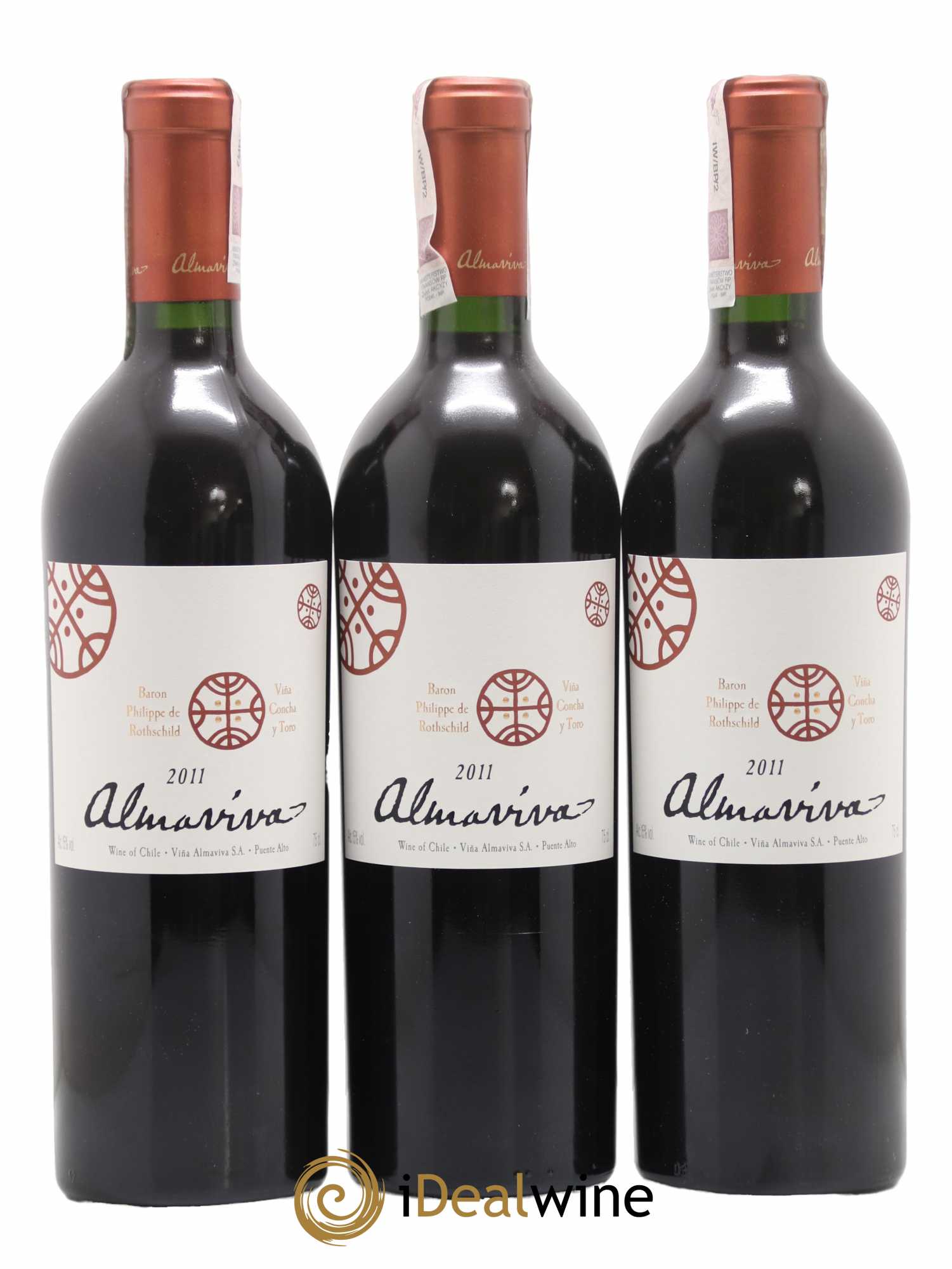 Chili Almaviva Baron P. de Rothschild Concha y Toro 2011 - Lot de 6 bouteilles - 1