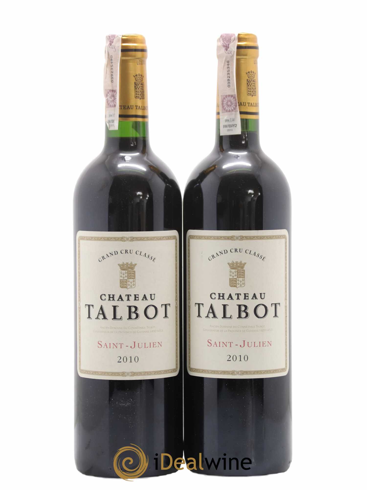 Château Talbot 4ème Grand Cru Classé 2010 - Lot de 2 bouteilles - 0