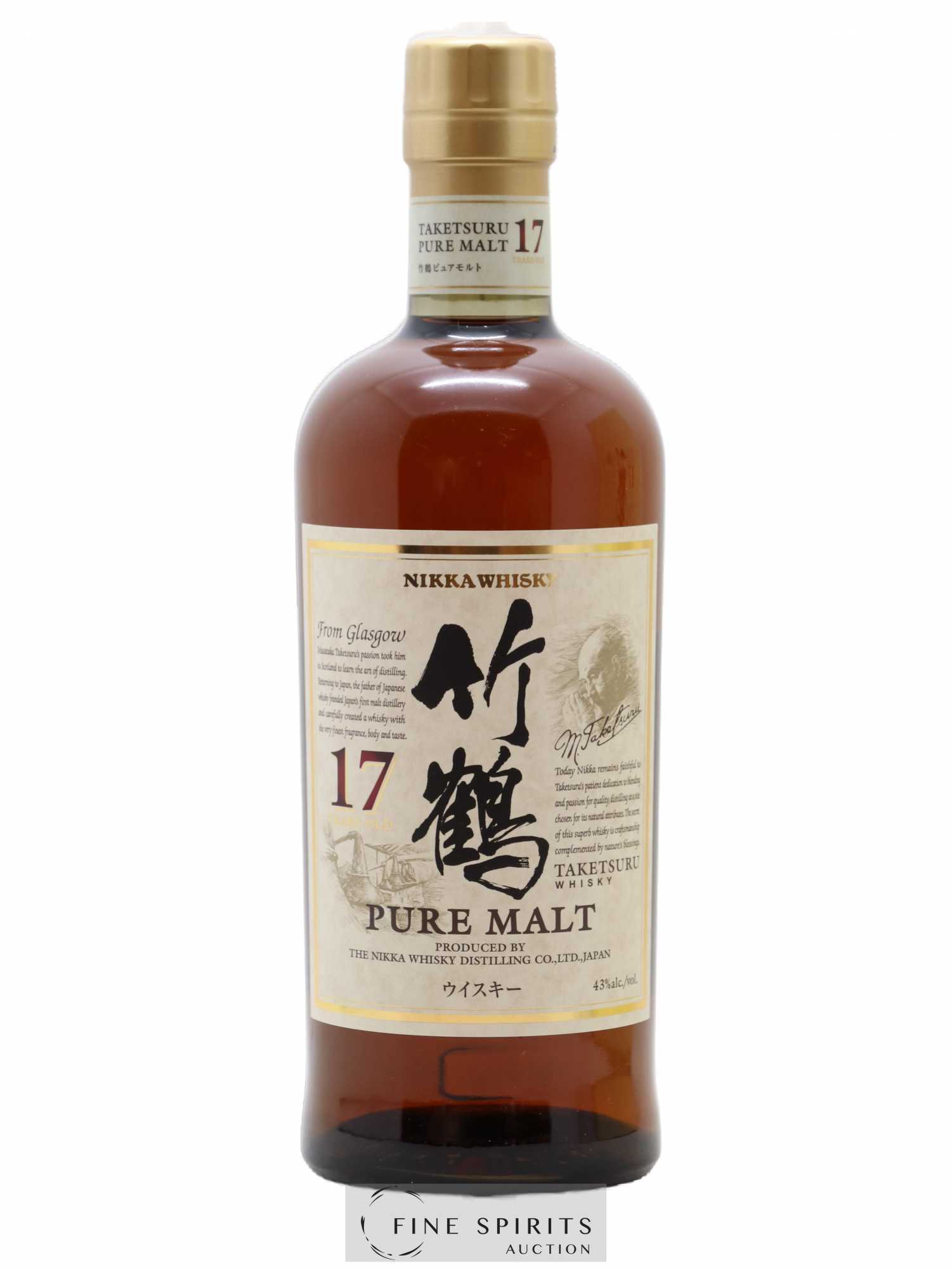 Taketsuru 17 years Of. Pure Malt Nikka Whisky - Lot de 1 bouteille - 1
