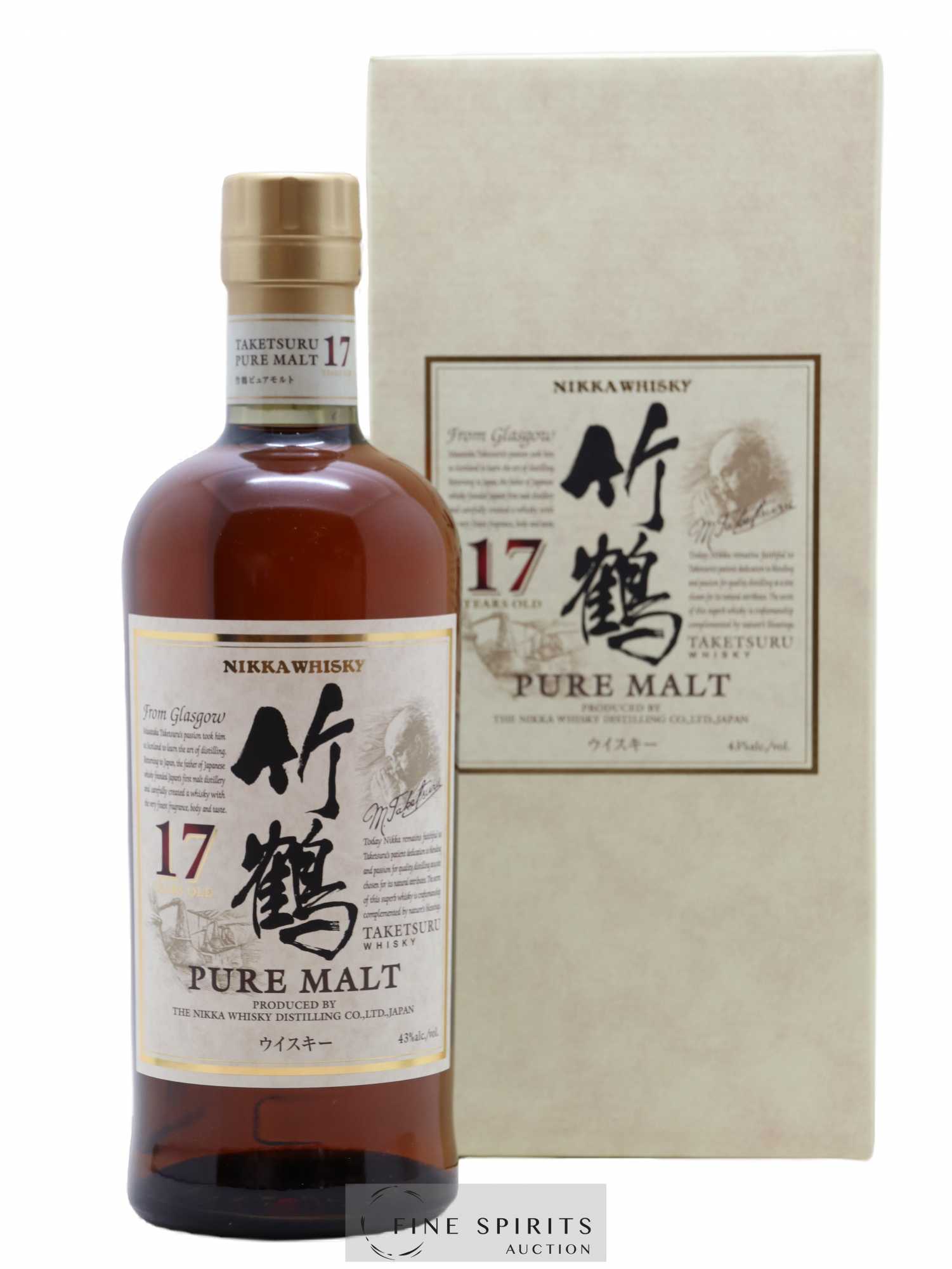 Taketsuru 17 years Of. Pure Malt Nikka Whisky - Lot de 1 bouteille - 0