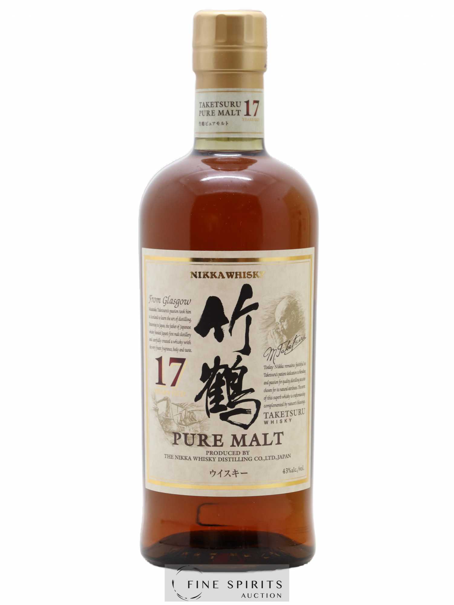 Taketsuru 17 years Of. Pure Malt Nikka Whisky - Posten von 1 Flasche - 1