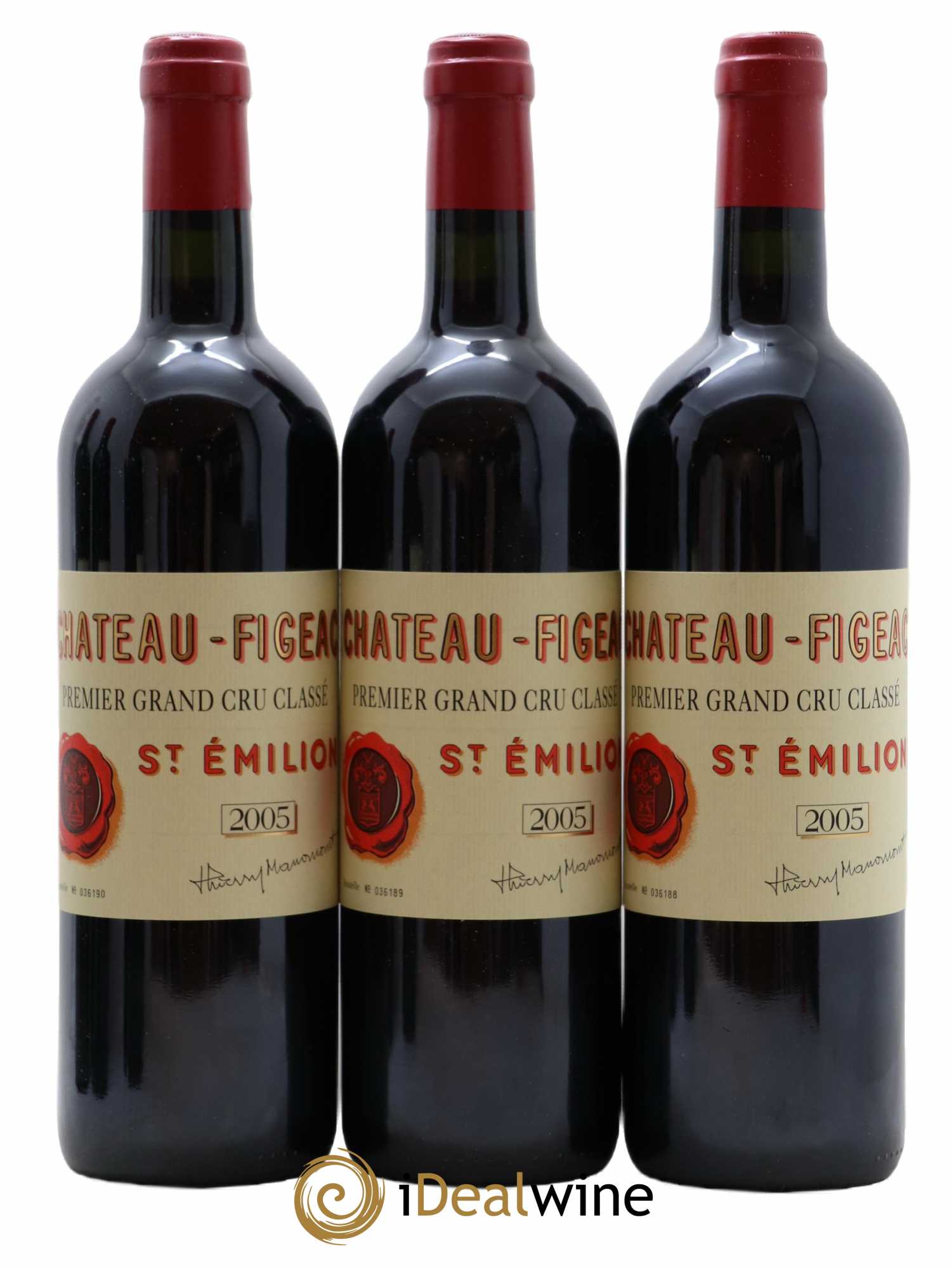 Château Figeac 1er Grand Cru Classé A 2005 - Lot de 3 bouteilles - 1