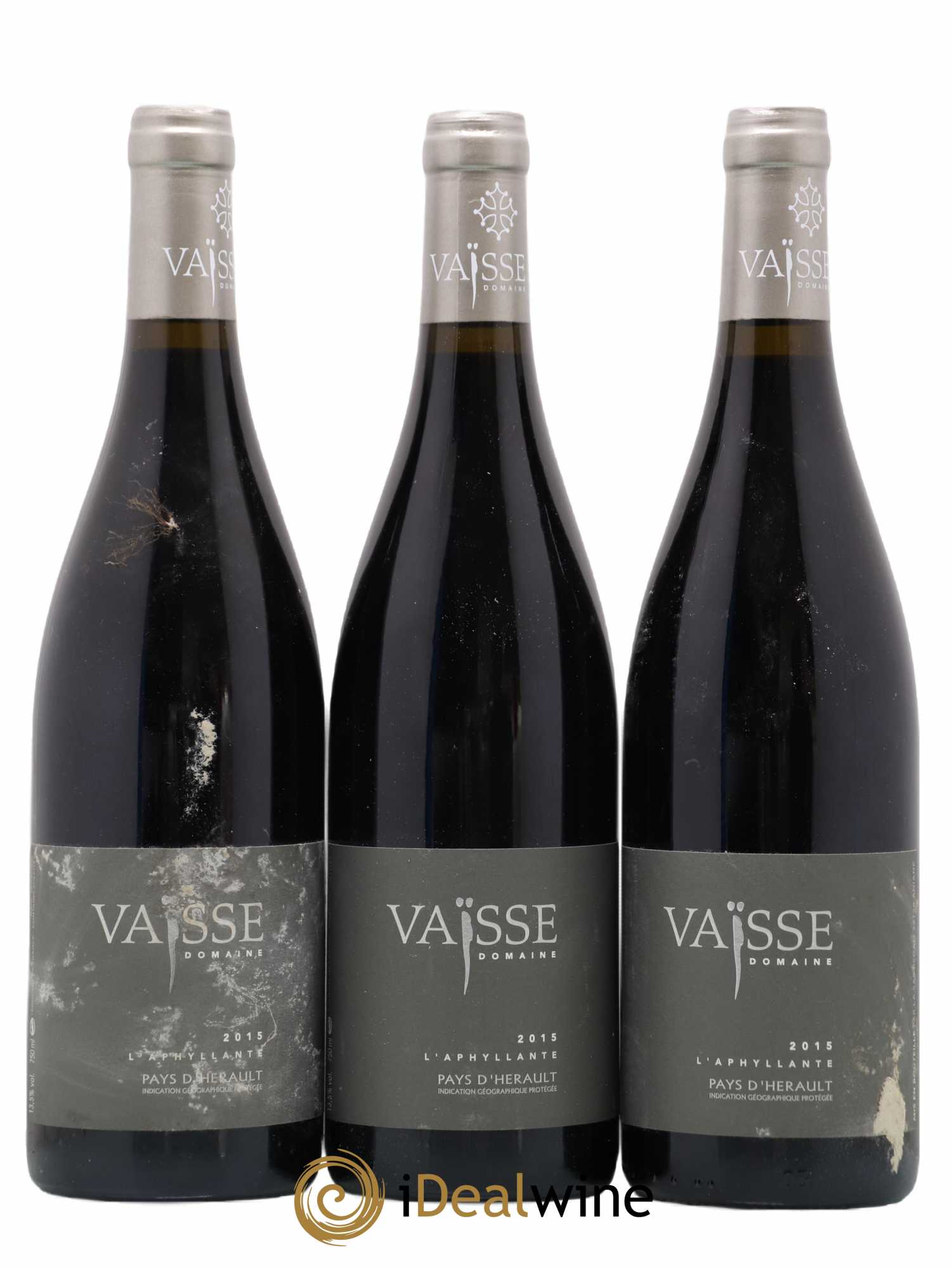 Pays d'Hérault L'Aphyllante Vaisse (Domaine) 2015 - Lot de 3 bouteilles - 0