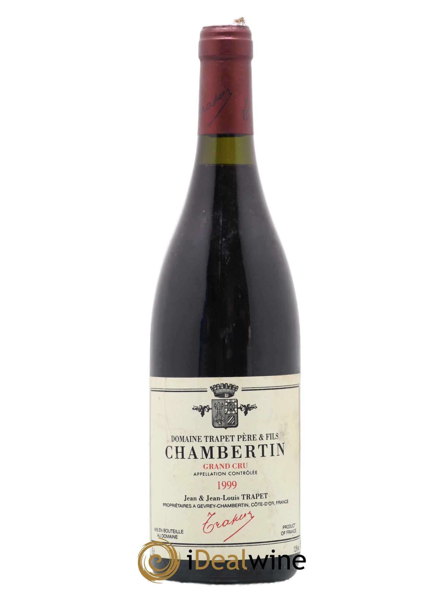 Chambertin Grand Cru Domaine Trapet 1999 - Lot de 1 bouteille - 0
