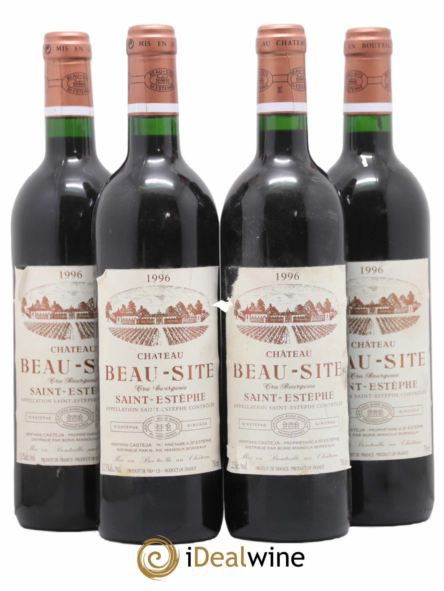 Château Beau Site Cru Bourgeois 1996 - Lot de 4 bouteilles - 0