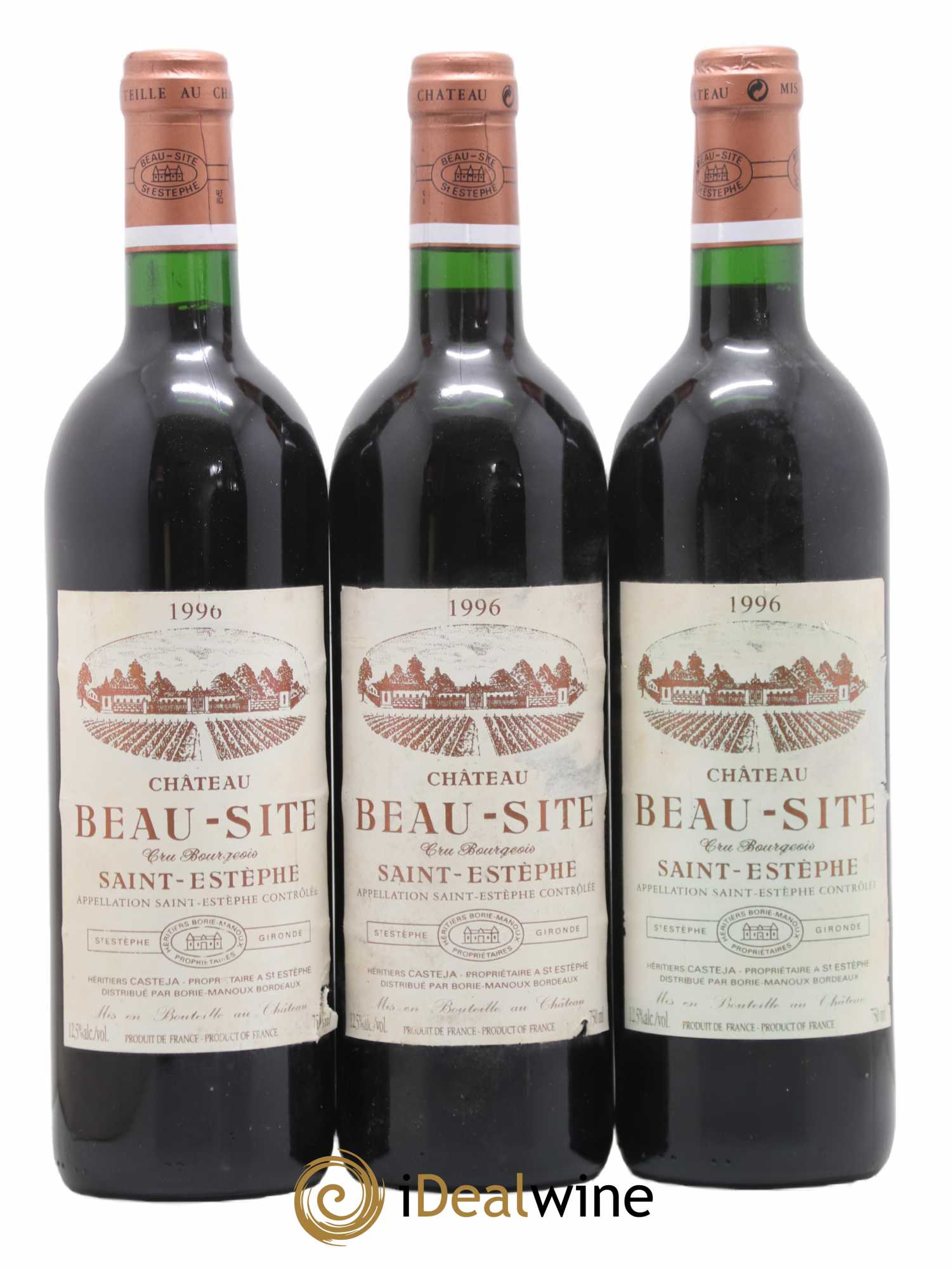Château Beau Site Cru Bourgeois 1996 - Lot de 3 bouteilles - 0