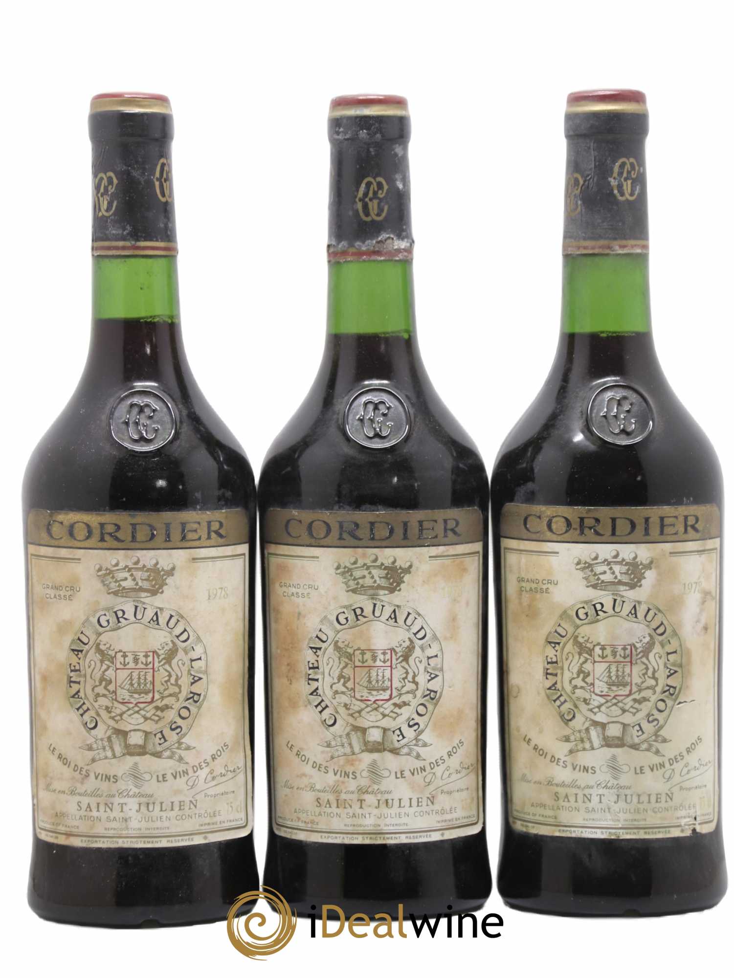 Château Gruaud Larose 2ème Grand Cru Classé 1978 - Lot de 3 bouteilles - 0