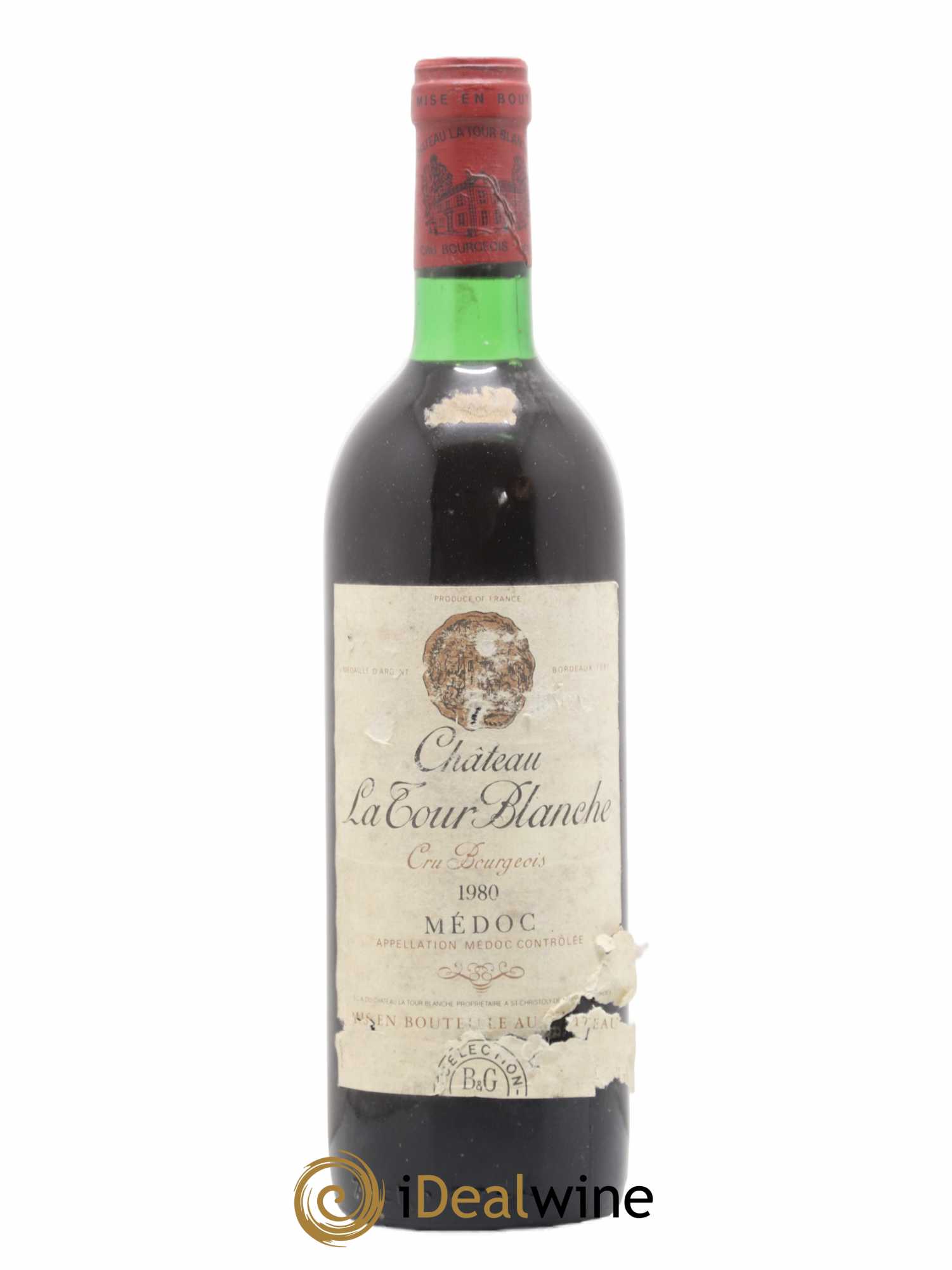 Château Tour Blanche Cru Bourgeois 1980 - Lot de 1 bouteille - 0