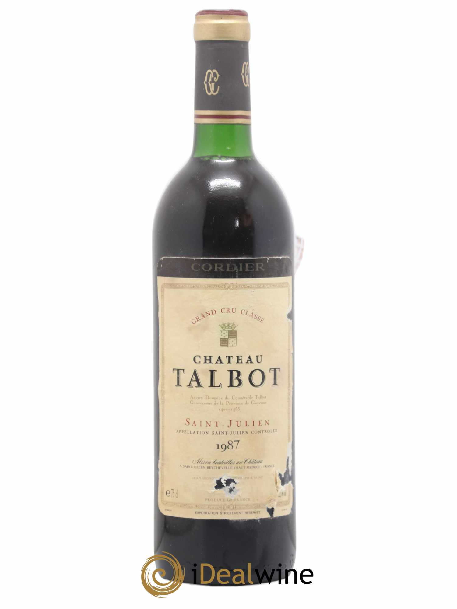 Château Talbot 4ème Grand Cru Classé 1987 - Lot de 1 bouteille - 0