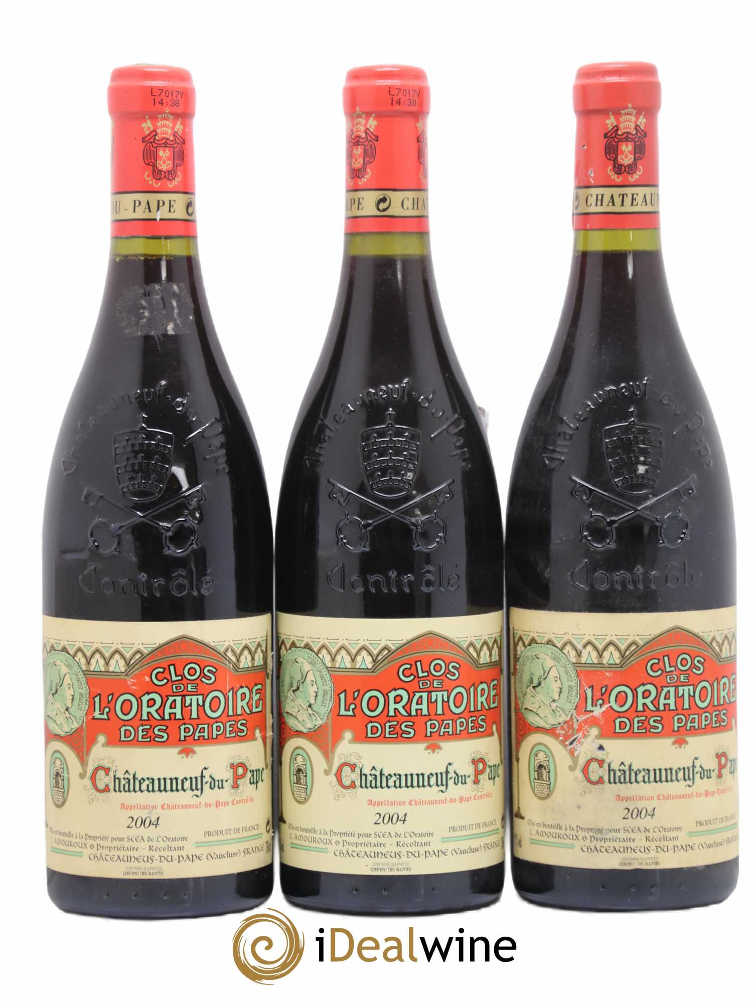 Châteauneuf-du-Pape Clos de l'Oratoire des Papes 2004 - Lot de 3 bouteilles - 0