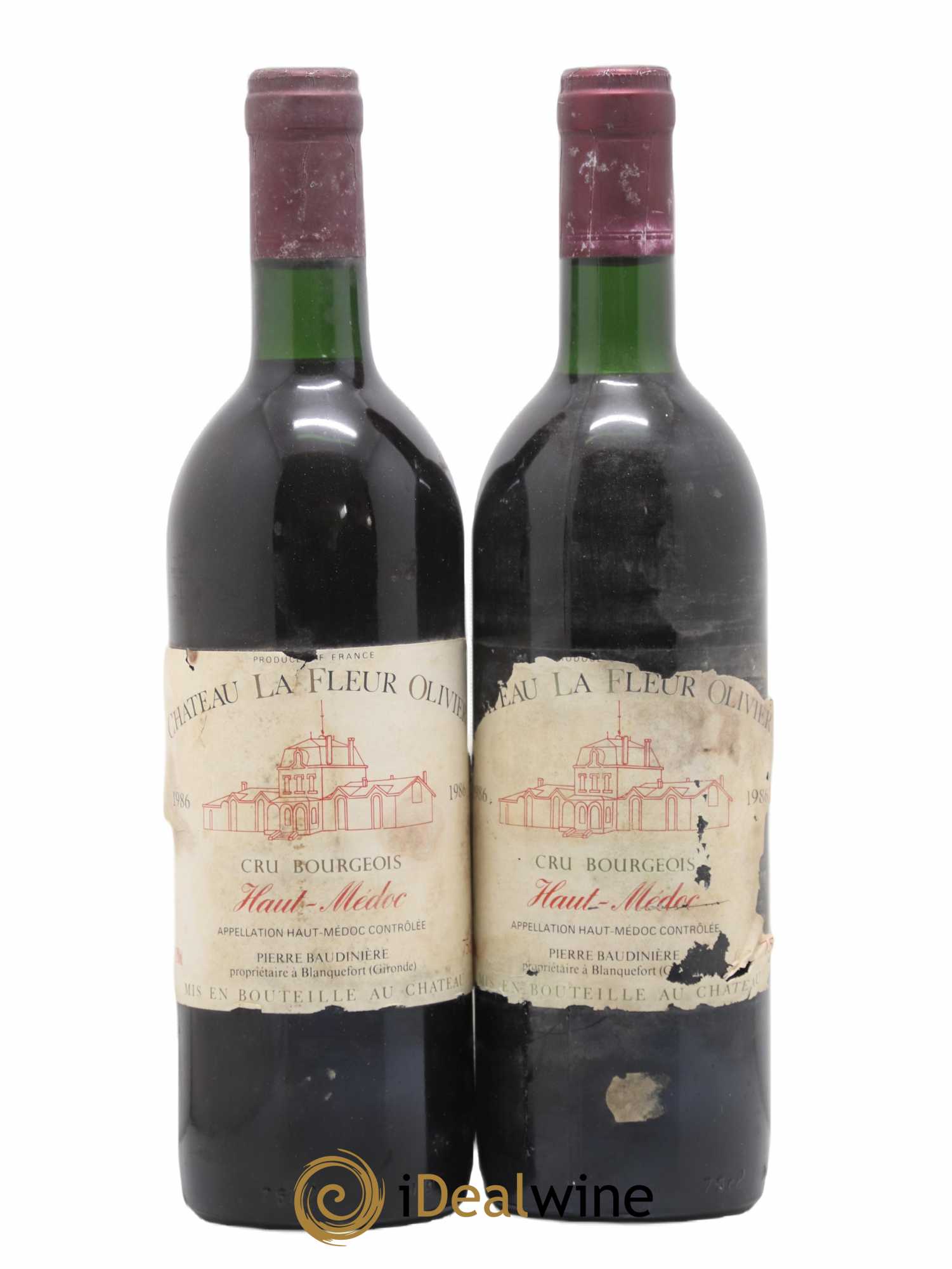 Haut Médoc Château La Fleur D'Olivier 1986 - Posten von 2 Flaschen - 0