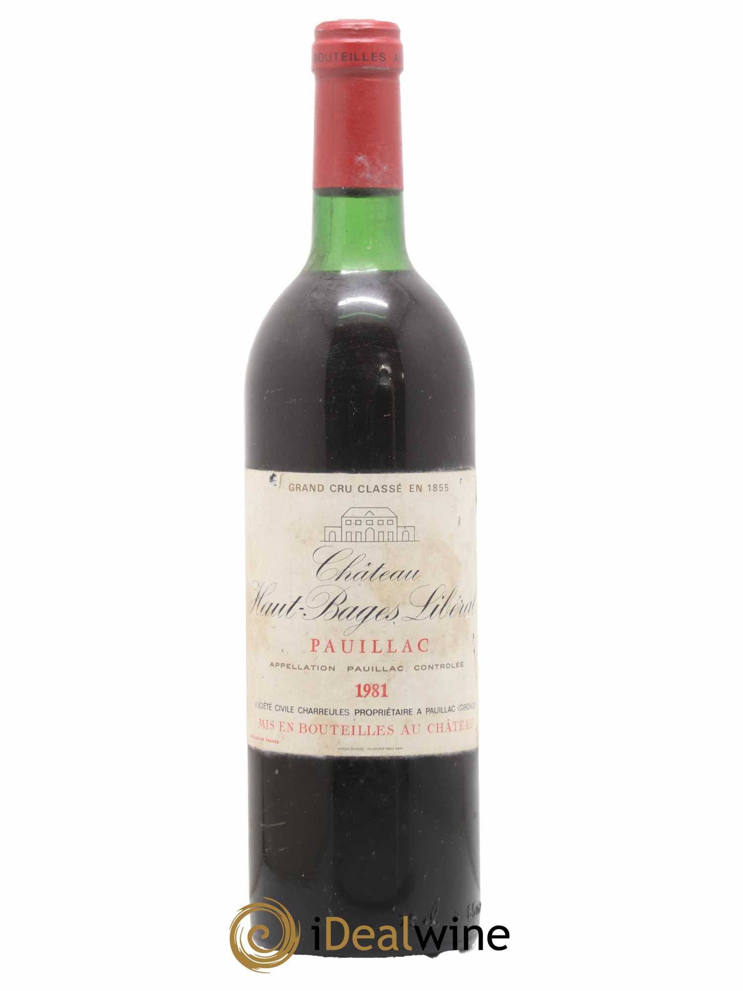 Château Haut Bages Libéral 5ème Grand Cru Classé 1981 - Lot de 1 bouteille - 0
