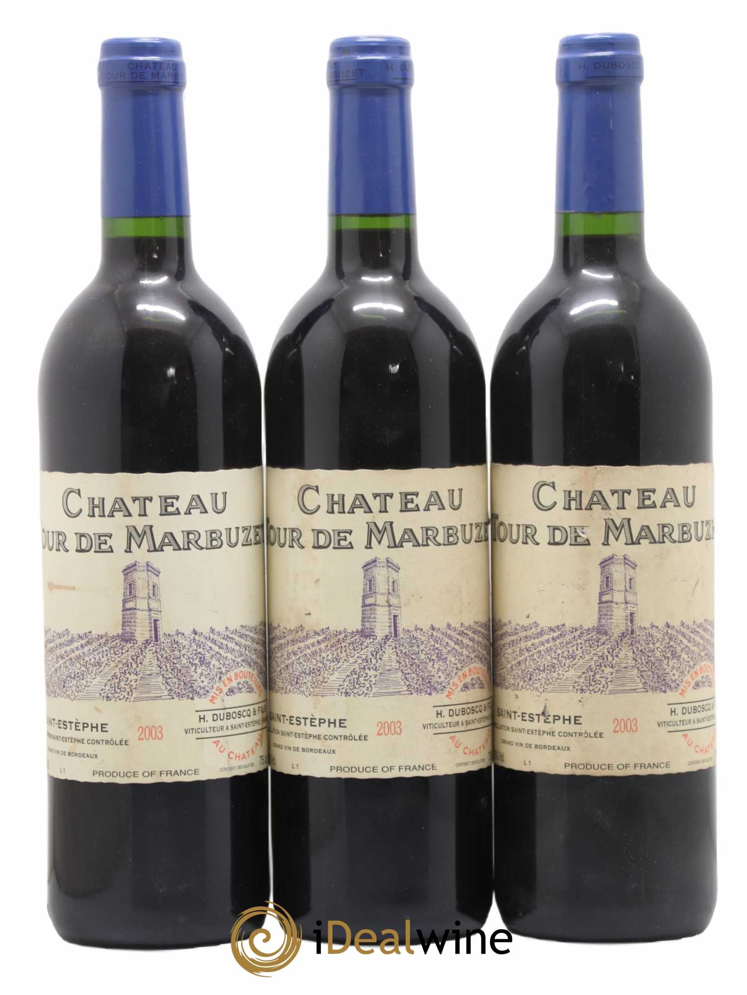 Château Tour de Marbuzet 2003 - Lot de 3 bouteilles - 0