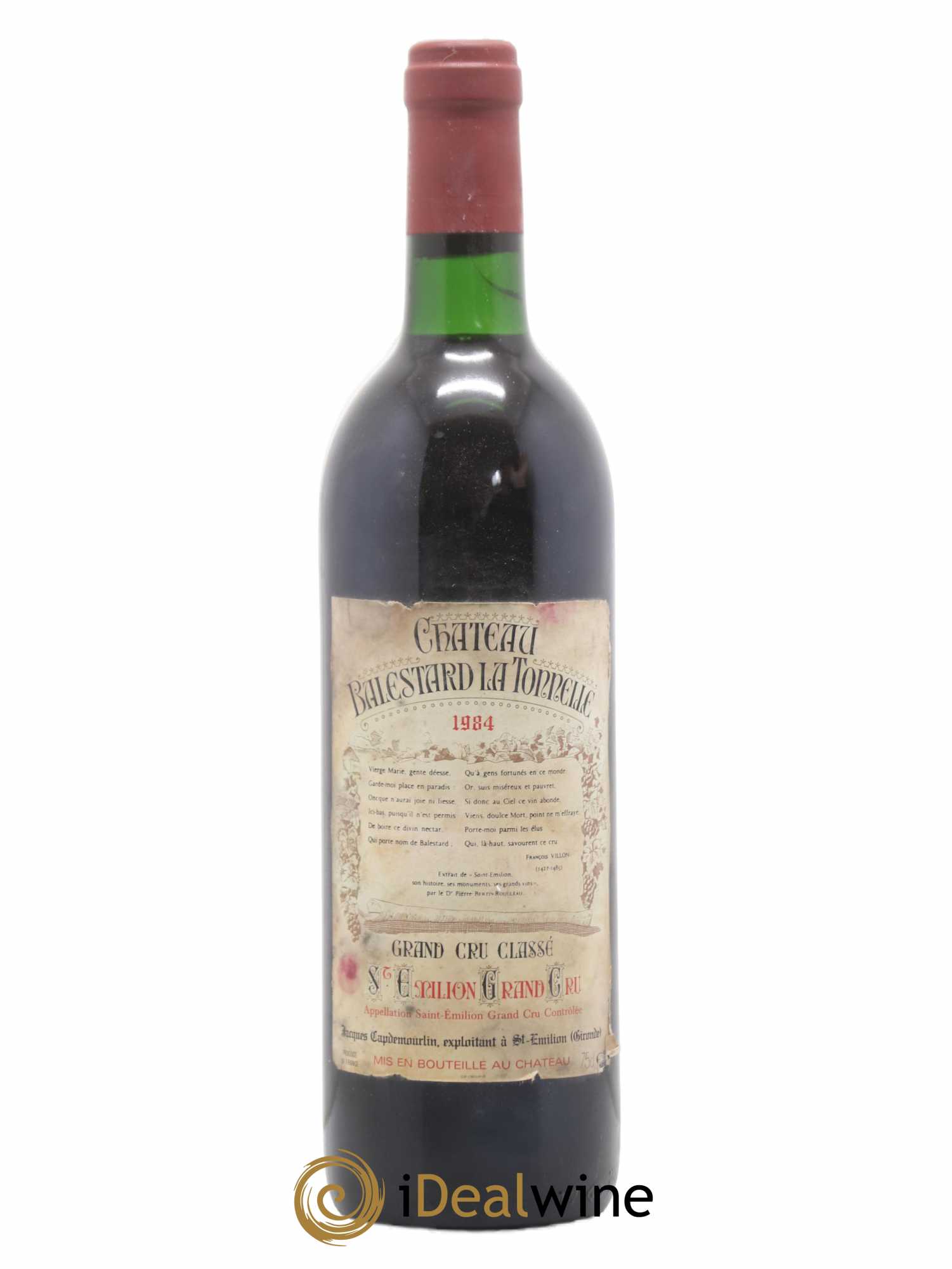 Château Balestard la Tonnelle Grand Cru Classé 1984 - Lot de 1 bouteille - 0