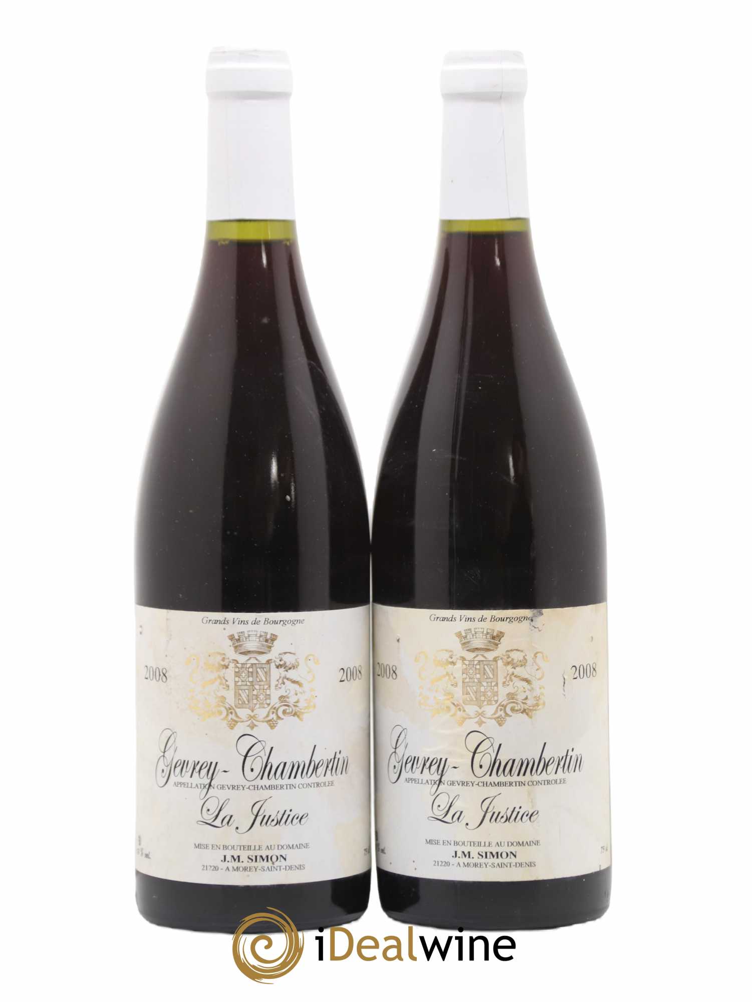 Gevrey-Chambertin Simon La Justice 2008 - Posten von 2 Flaschen - 0